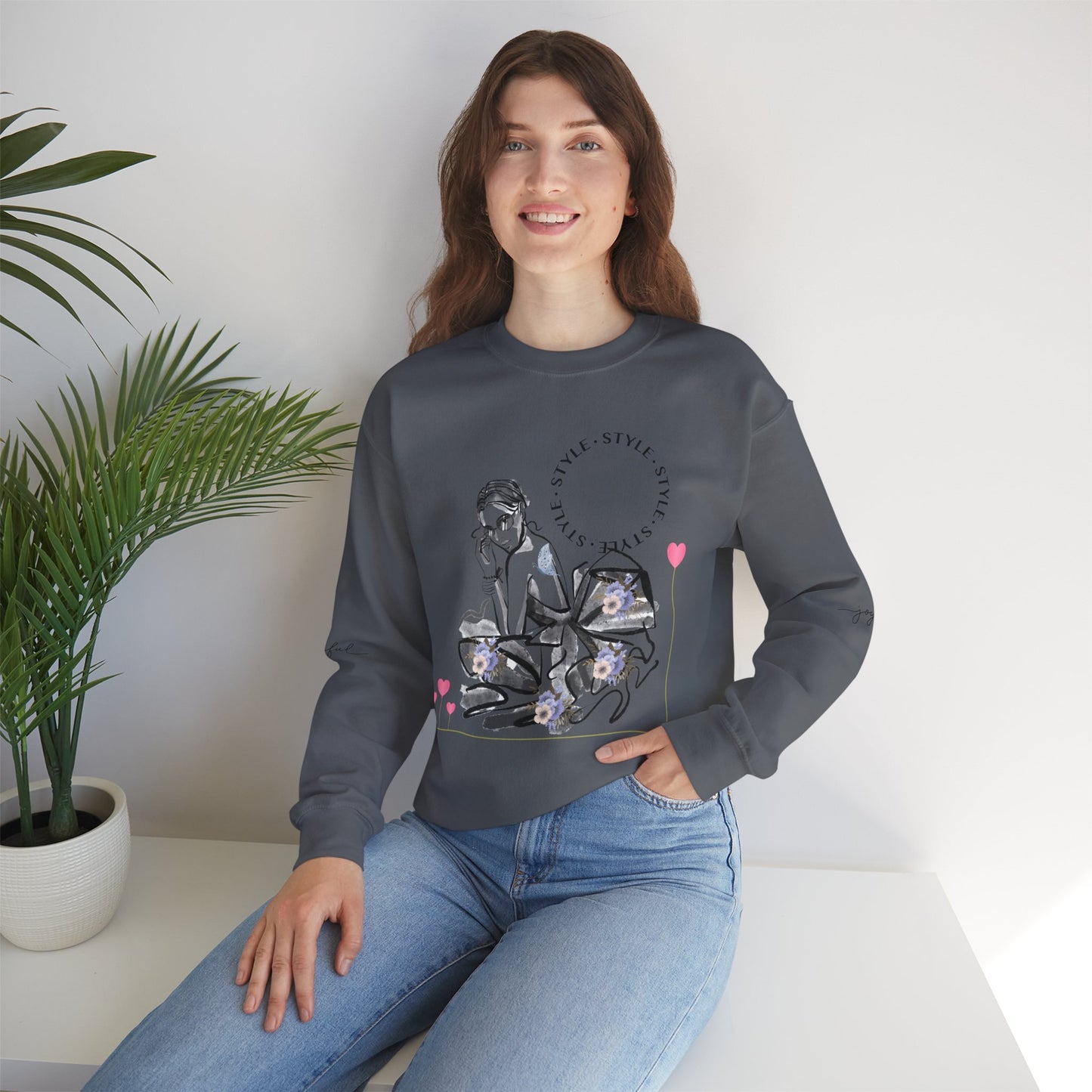 Chic Fashionista Crewneck Sweatshirt, Cozy Gift for Her, Perfect for Fashion Lovers, Trendy Sweatshirt, Stylish Casual Wear
