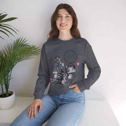 Chic Fashionista Crewneck Sweatshirt, Cozy Gift for Her, Perfect for Fashion Lovers, Trendy Sweatshirt, Stylish Casual Wear