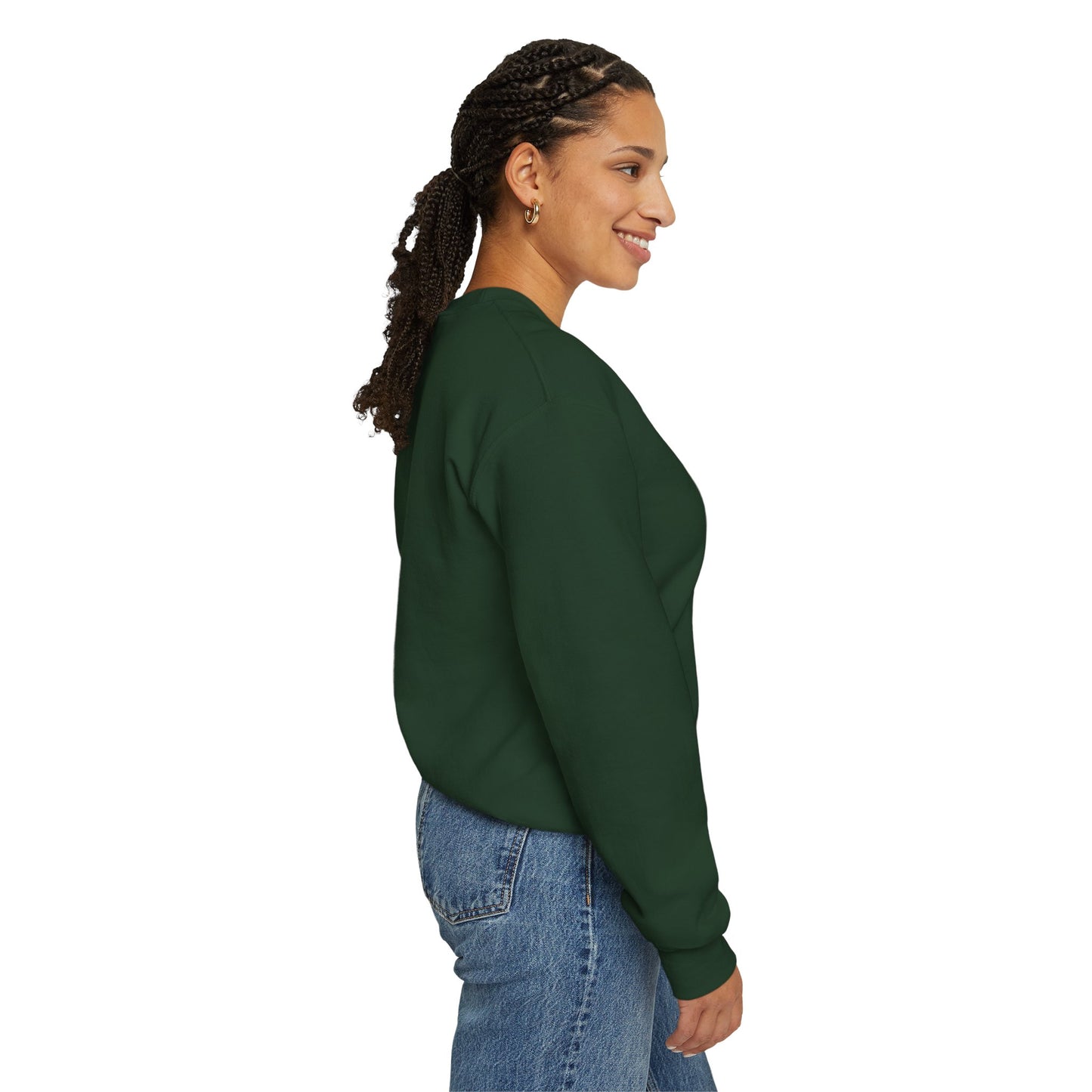 Minimalist Chest Quote Sweatshirt | Subtle Typographic Design