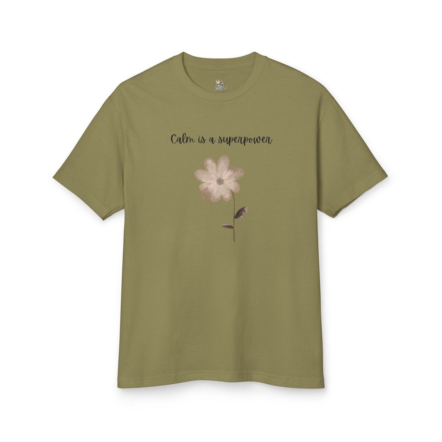 Calm is a Superpower Tee - Unisex Heavyweight Cotton T-Shirt for Relaxation, Mindfulness, Self-Care, Gift for Friends, Casual Wear