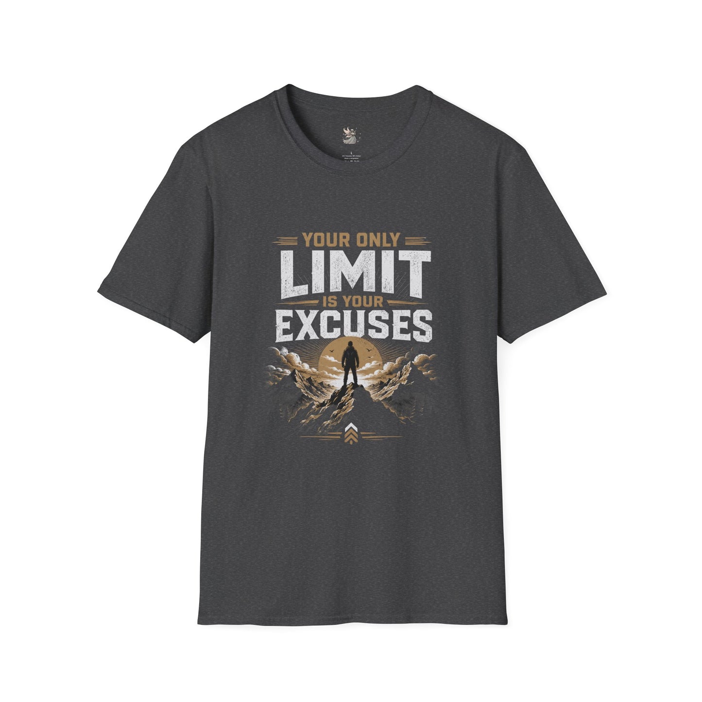 Your Only Limit Is Your Excuses T-Shirt | Motivational Quote Tee