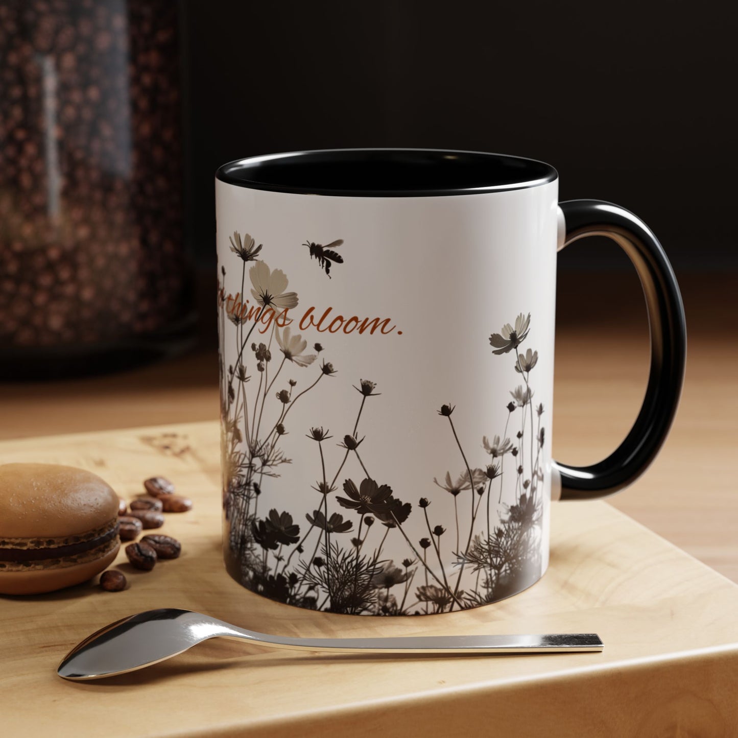Floral Accent Coffee Mug