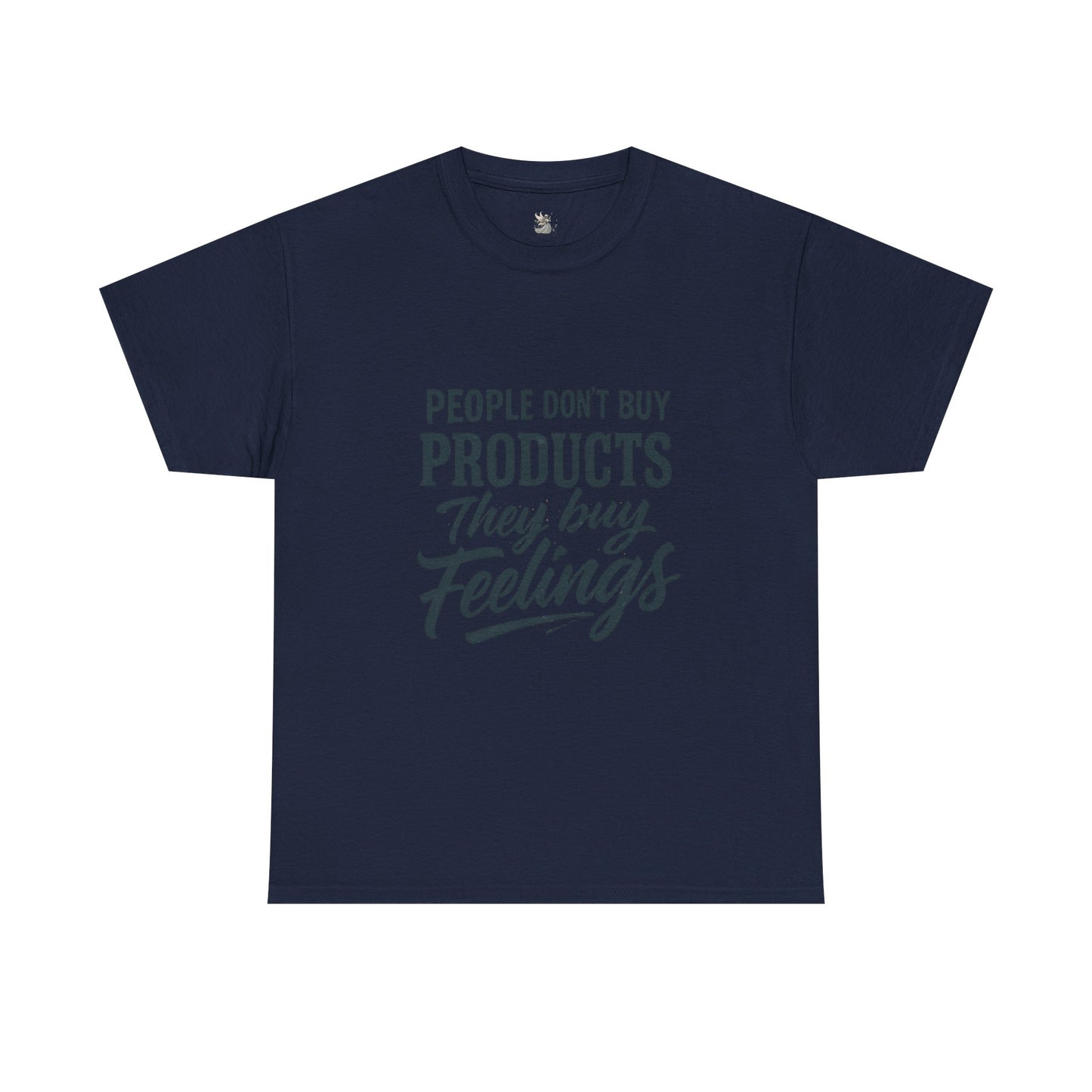 Unisex Heavy Cotton Tee: 'People Don't Buy Products, They Buy Feelings' - Casual Fashion, Gift Idea, Everyday Wear, Comfortable Style, [...]