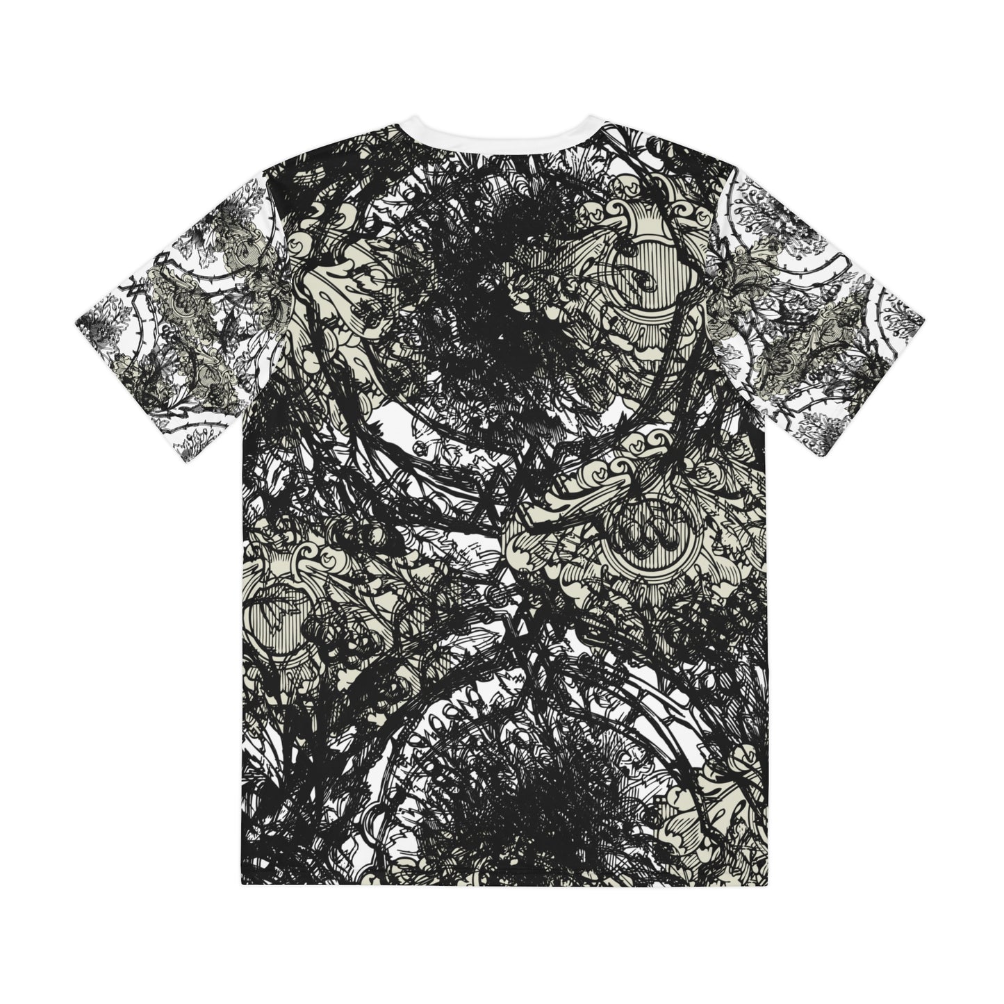 Men's Abstract Landscape Tee, Unisex Graphic Shirt, Casual Wear, Street Style, Nature Lover Gift, Festival Outfit