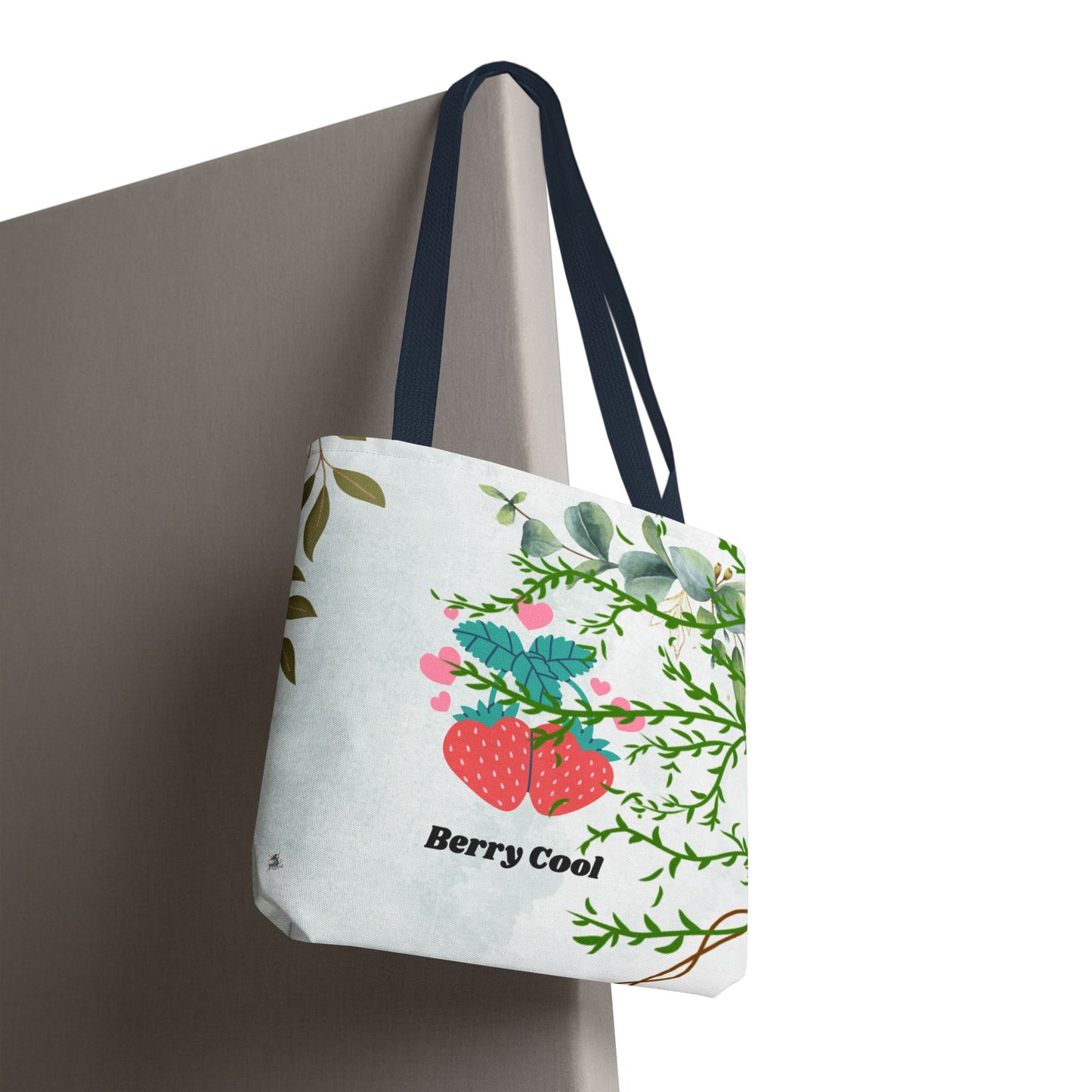 Berry Cool Tote Bag, Spring Fashion Accessory, Eco-Friendly Shopping Bag, Gift for Her, Floral Tote