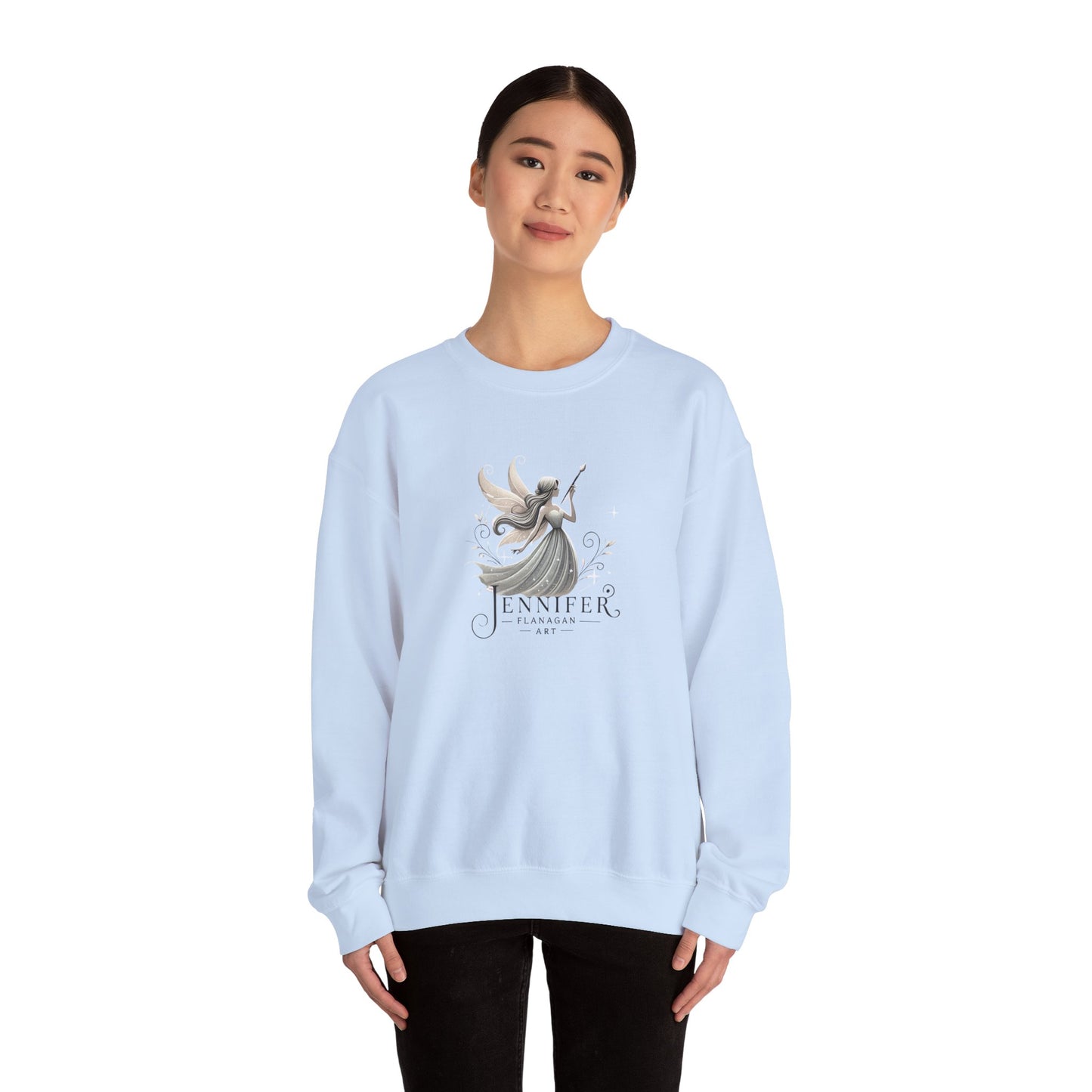 Whimsical Fairy Sweatshirt, Personalized Gift, Cozy Unisex Crewneck, Fantasy Themed Apparel, Unique Artwear, Perfect for Birthdays