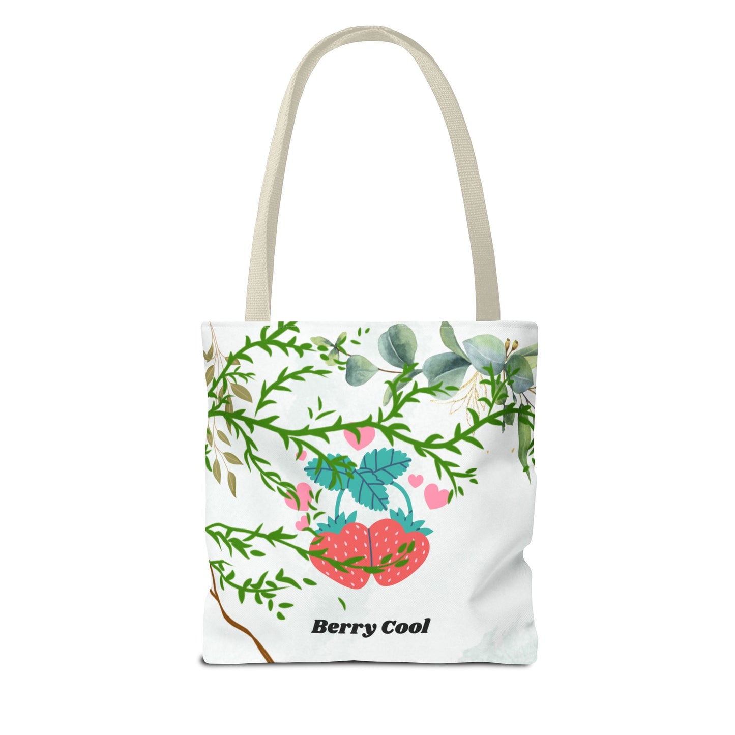 Berry Cool Tote Bag, Spring Fashion Accessory, Eco-Friendly Shopping Bag, Gift for Her, Floral Tote