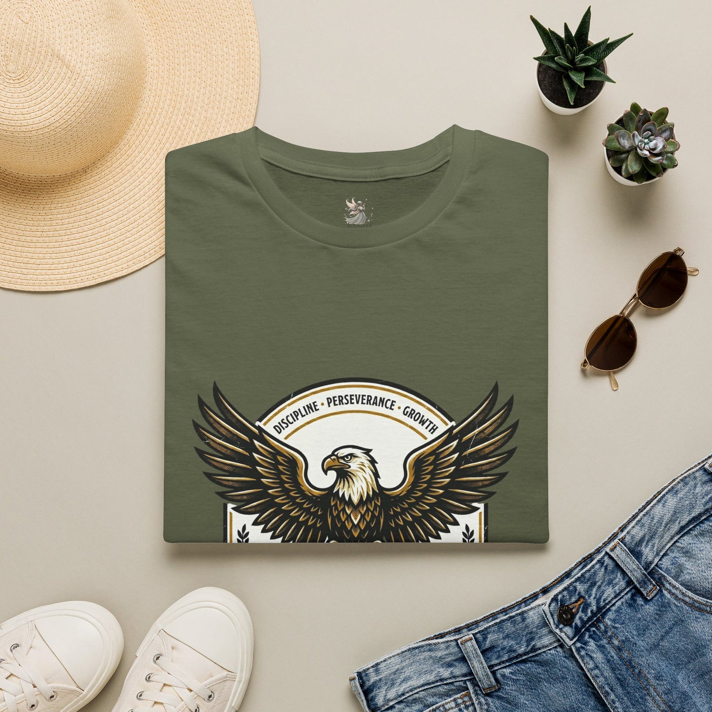 Eagle Emblem Earn It Every Day T-Shirt | Wisdom, Discipline, Perseverance