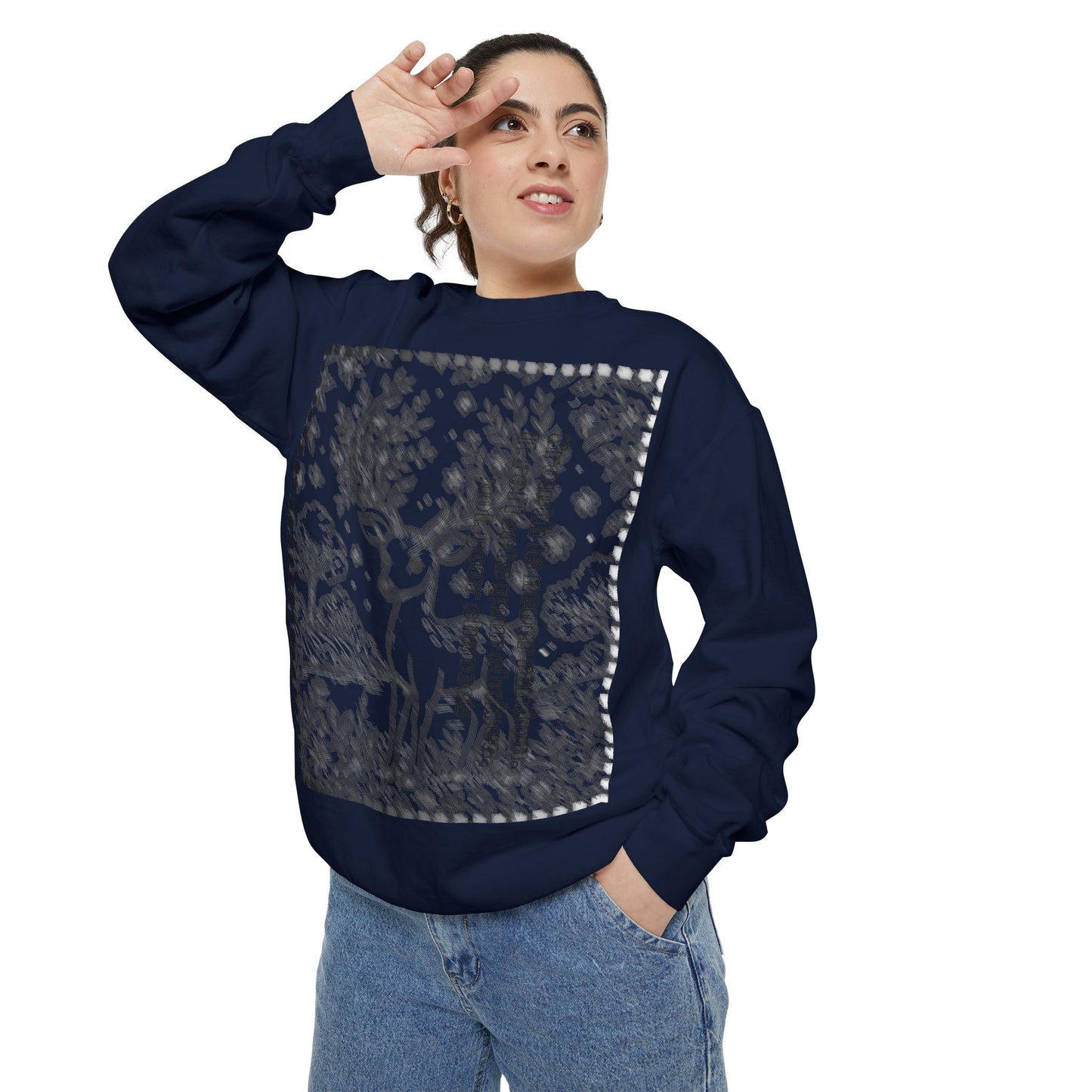 Stylish Unisex Sweatshirt with Deer Design, Cozy Autumn Loungewear, Gift for Him/Her, Perfect for Holidays, Nature Lovers