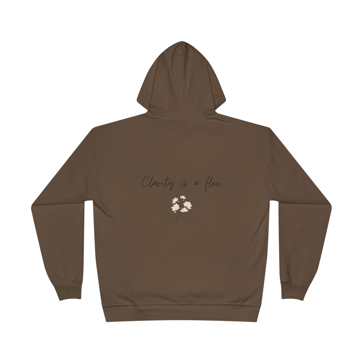 Charity Is a Flower Hoodie — Minimal Floral Charity Quote Pullover