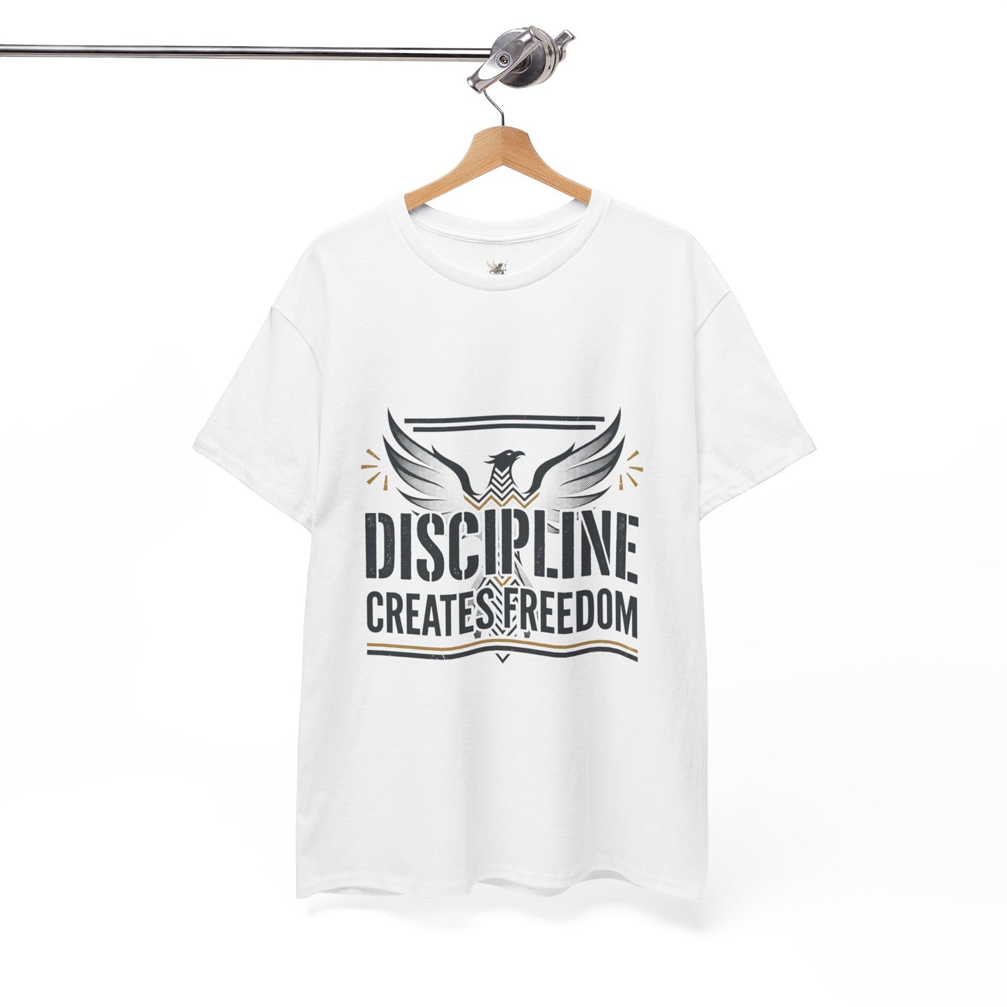 Discipline Creates Freedom T-Shirt — Motivational Eagle Fitness Tee