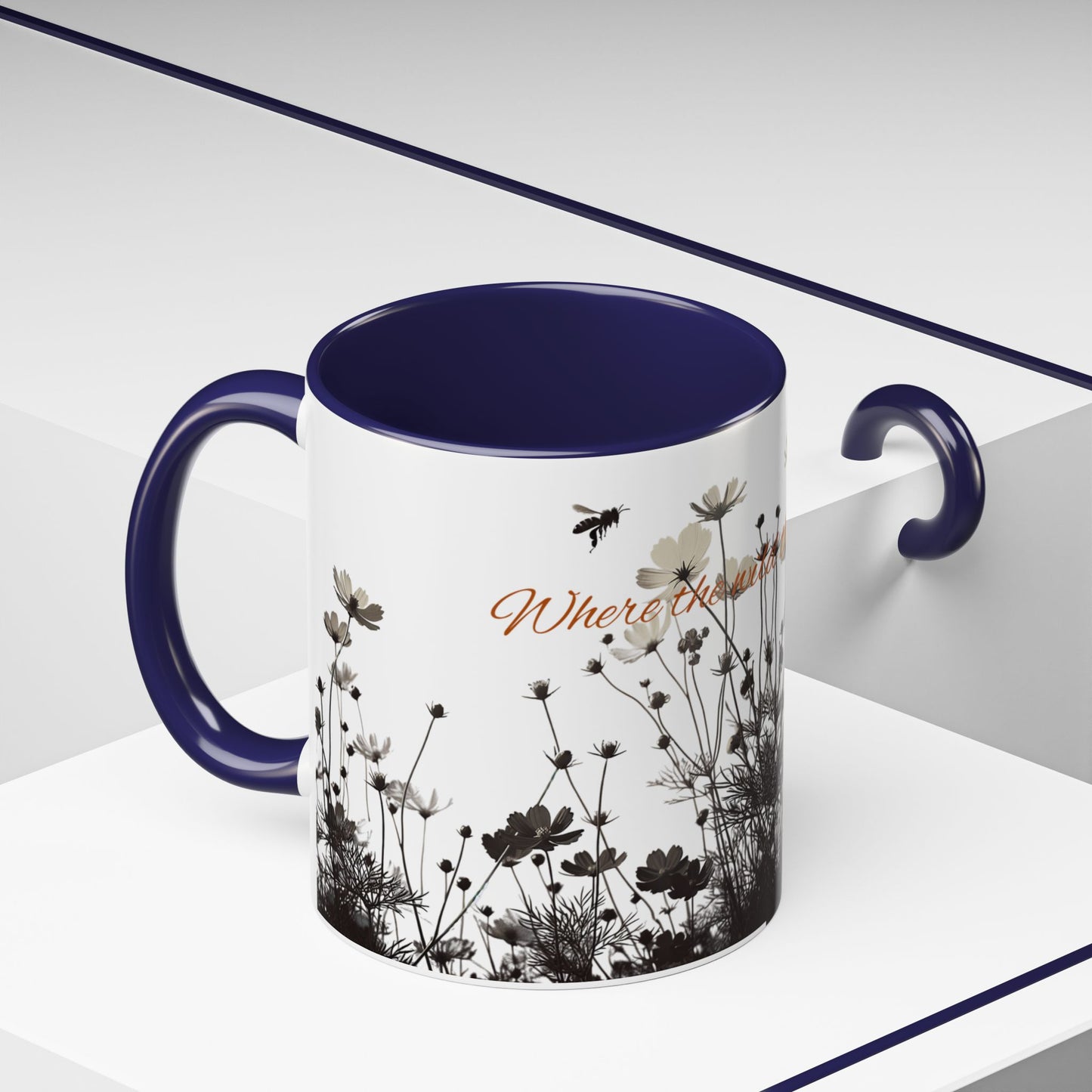 Floral Accent Coffee Mug