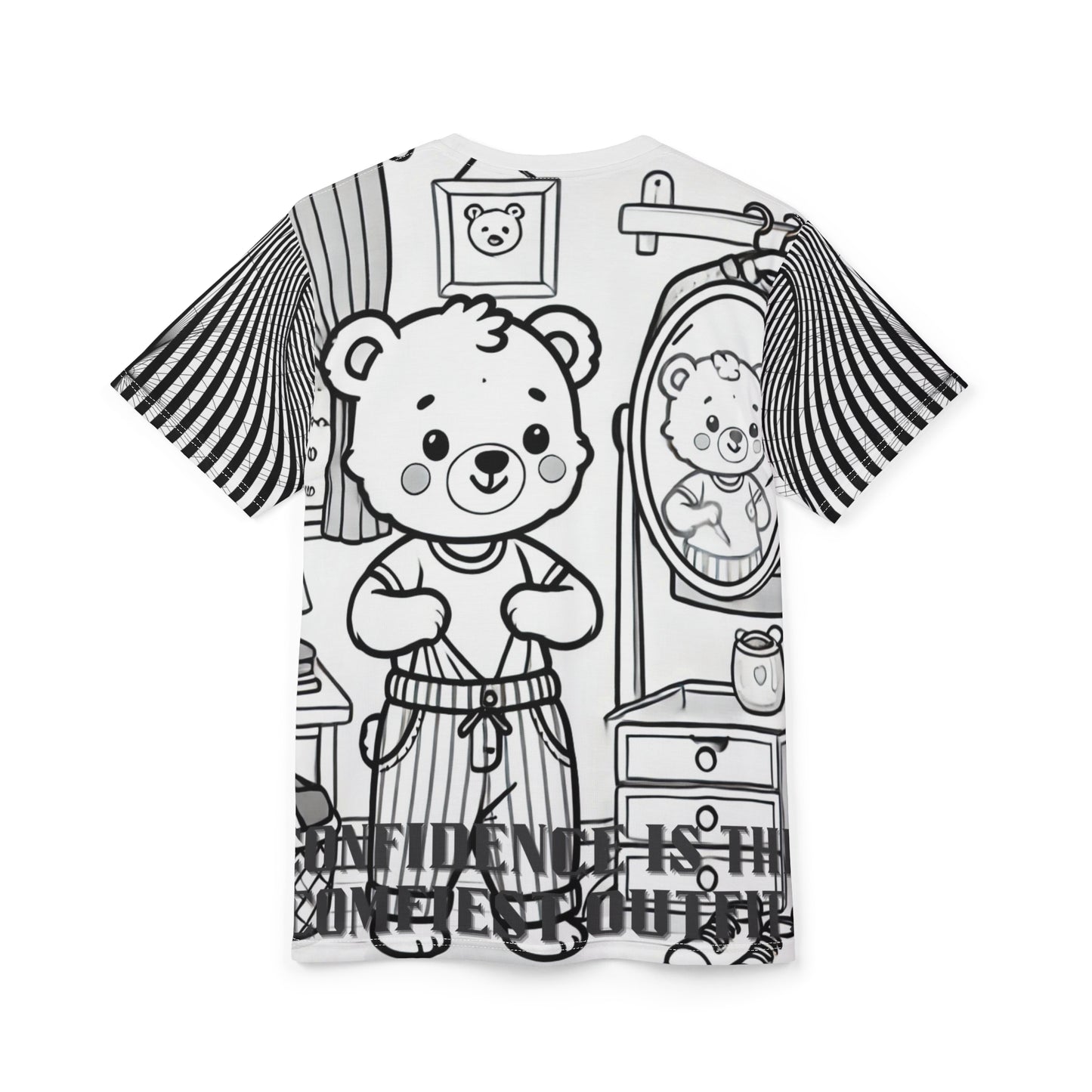 Cute Bear Confidence Tee, Unisex T-Shirt, Graphic Tee, Fun Fashion, Gift for Kids, Positive Vibes