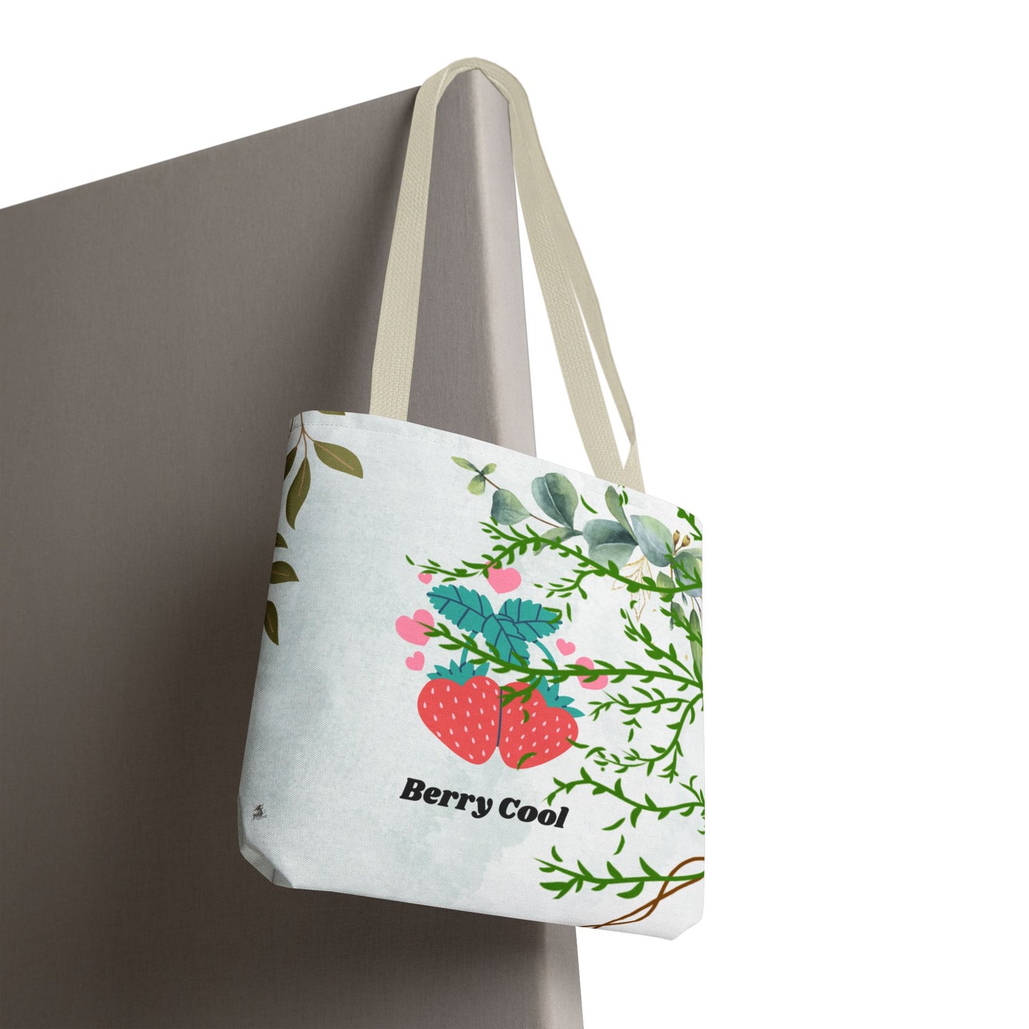 Berry Cool Tote Bag, Spring Fashion Accessory, Eco-Friendly Shopping Bag, Gift for Her, Floral Tote