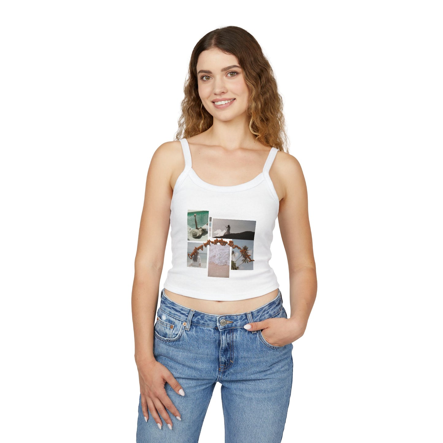 Chic Women's Spaghetti Strap Tank Top, Summer Essential, Vacation Wear, Beach Party, Casual Outfit, Stylish Layering Top