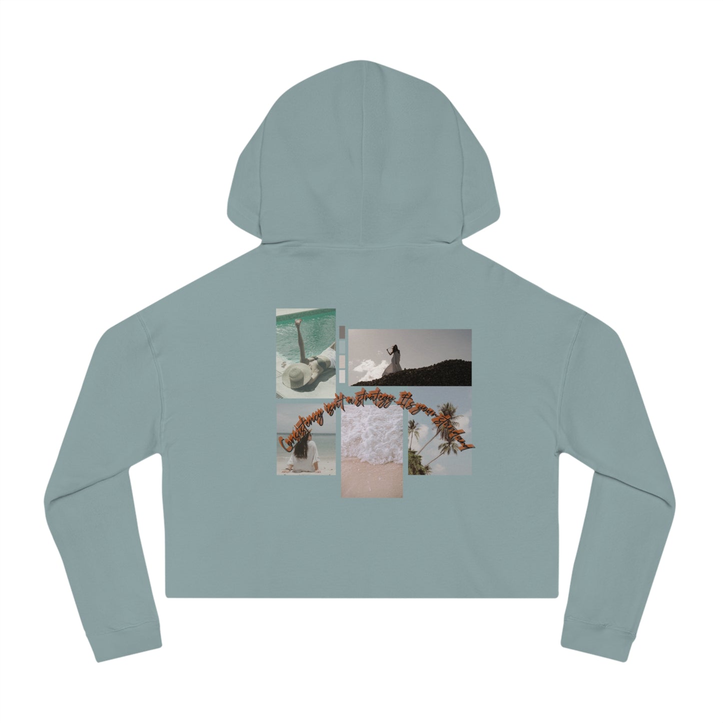 Stylish Cropped Hoodie, Casual Summer Fashion, Gift for Beach Lovers, Trendy Outfit, Women's Streetwear