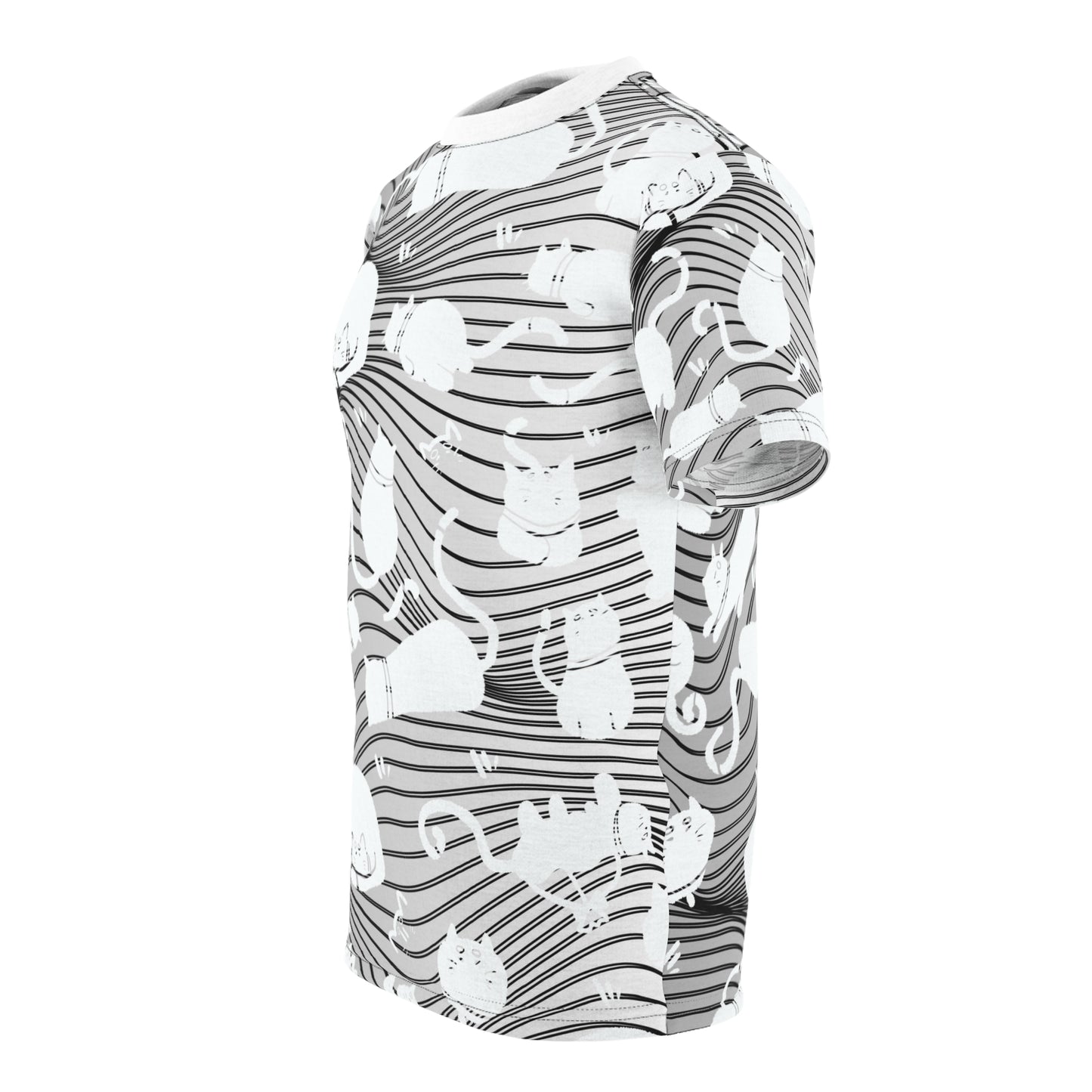 Cat-Themed Unisex Tee, AOP Cut & Sew Shirt, Fun Pet Lover Gift, Unique Cat Apparel, Comfortable Everyday Wear, Perfect for Cat Lovers, [...]