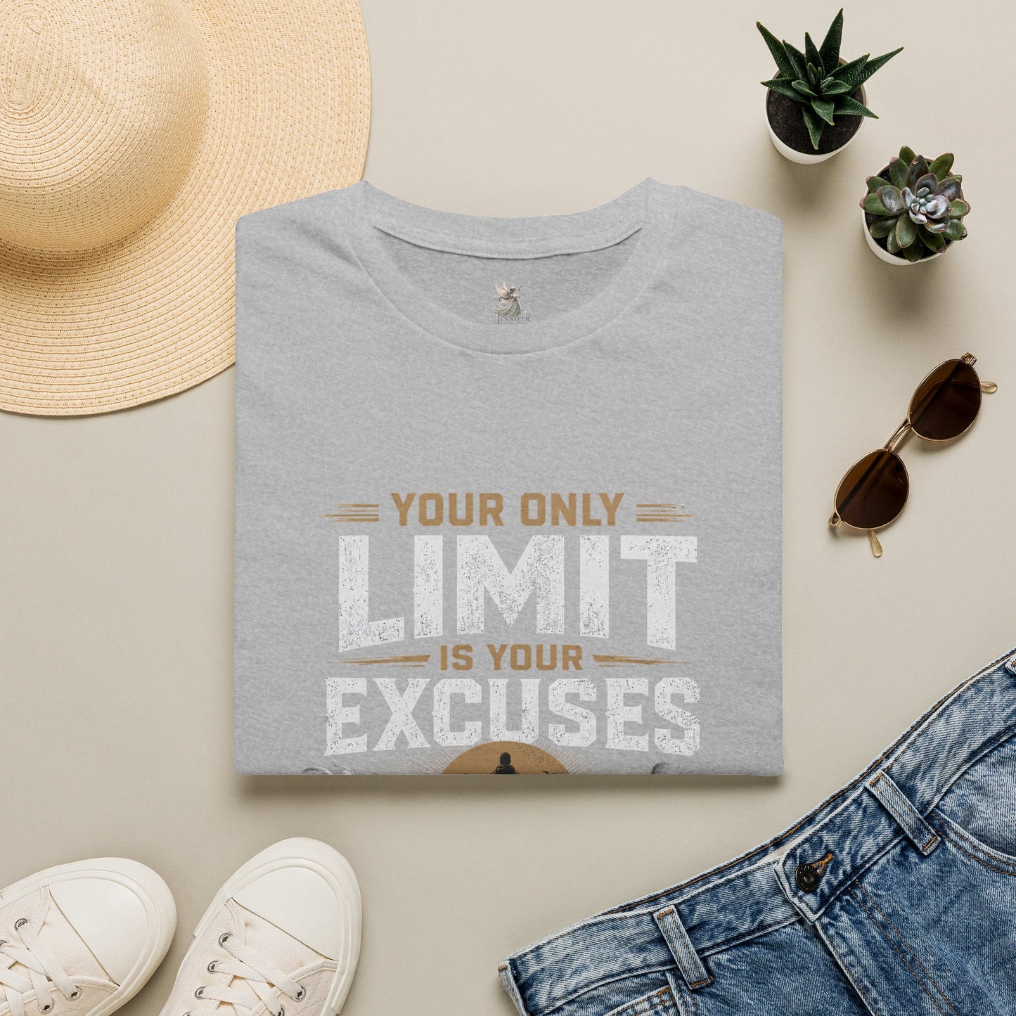 Your Only Limit Is Your Excuses T-Shirt | Motivational Quote Tee