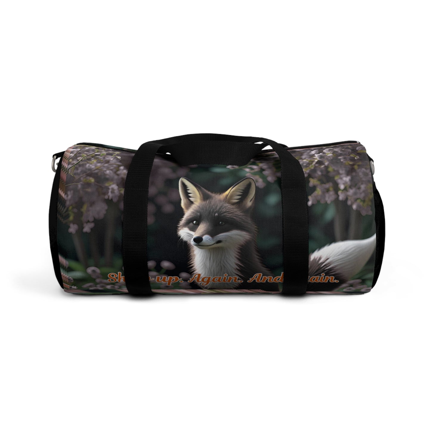 Floral Fox Duffel Bag | Perfect for Gym, Yoga, Travel, Gifts, Outdoor Adventures | Ideal for Nature Lovers!