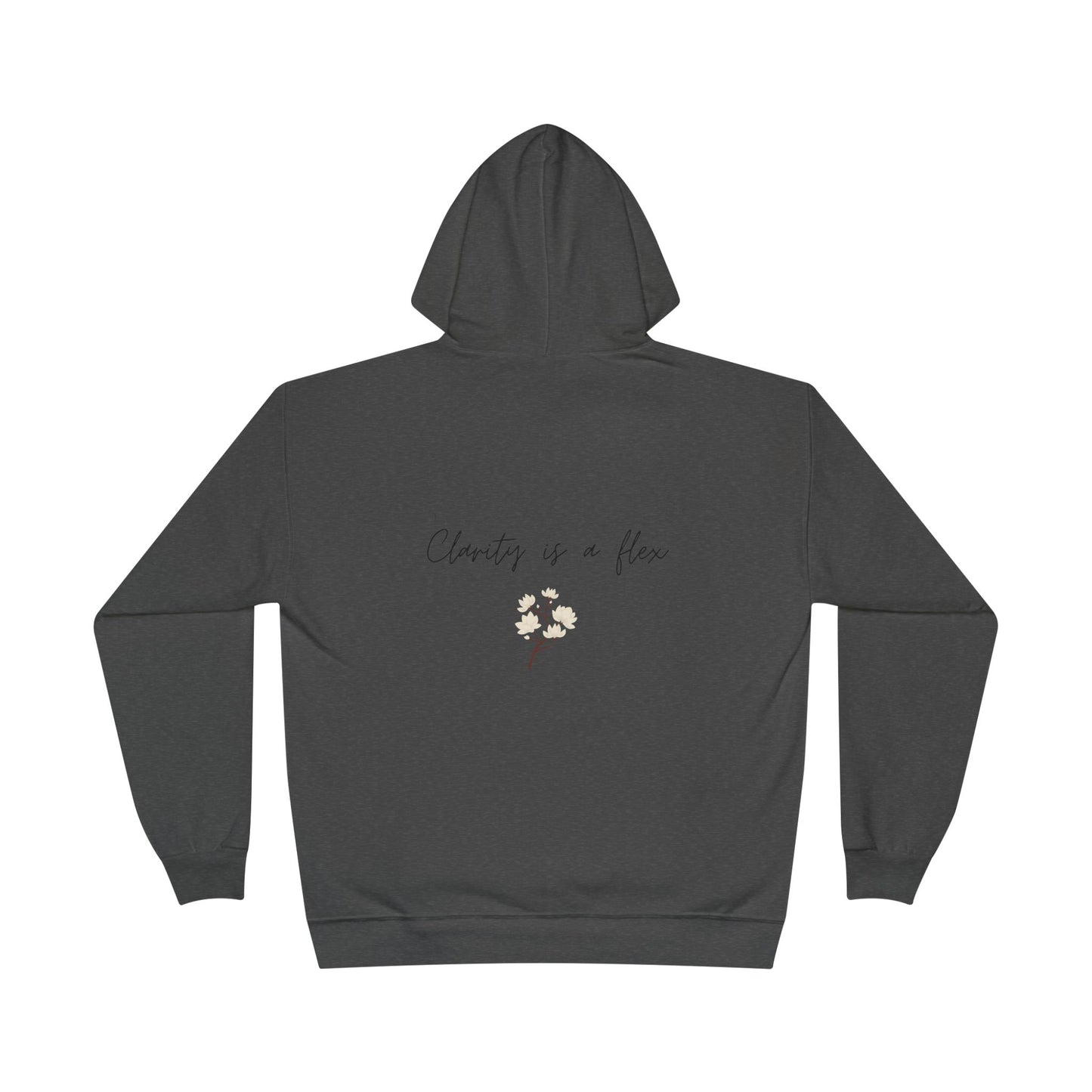 Charity Is a Flower Hoodie — Minimal Floral Charity Quote Pullover