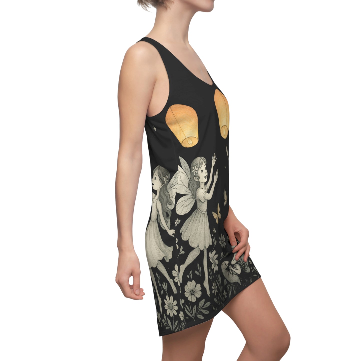 Whimsical Fairy Racerback Dress, Bohemian Style Dress, Summer Fashion, Outdoor Events, Enchanting Gift for Her