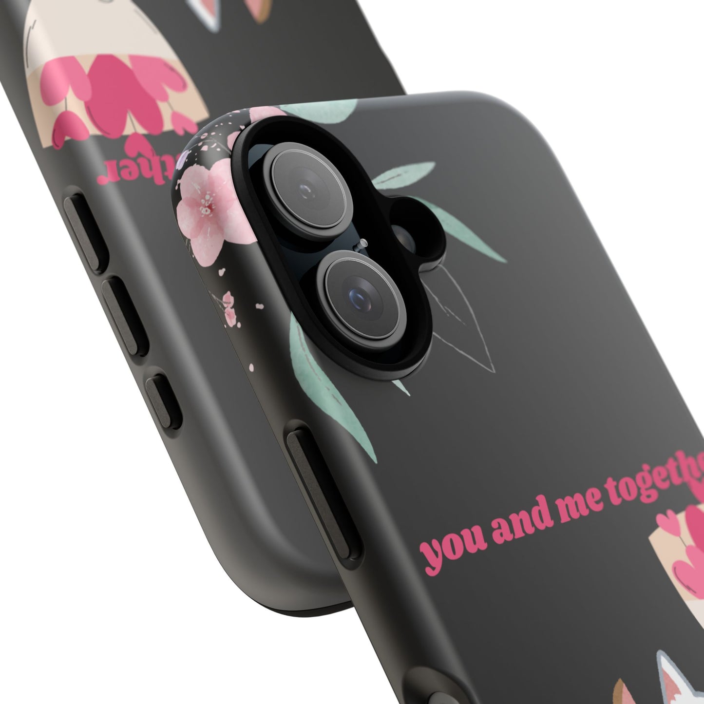 Cute Pet Phone Case, You and Me Together, Funny Cat Gifts, Animal Lover Accessory, Kawaii Case, Friendship Gift