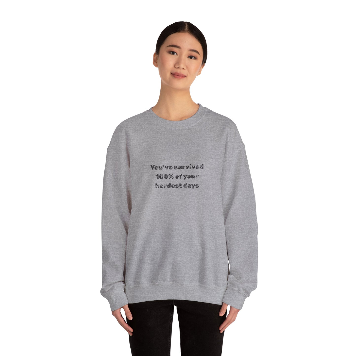 Minimalist Chest Quote Sweatshirt | Subtle Typographic Design