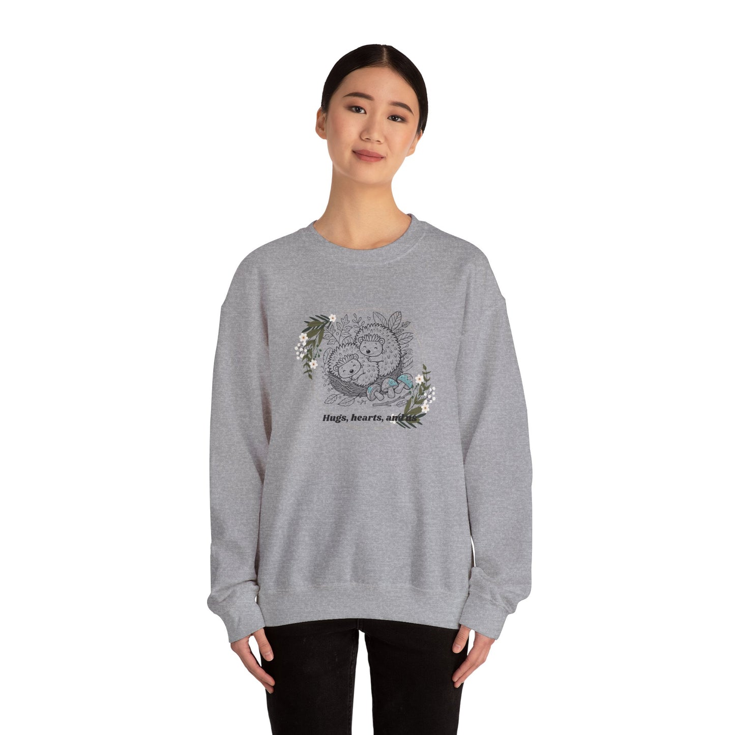 Hedgehog Sweatshirt - Valentine's Day Love Illustration