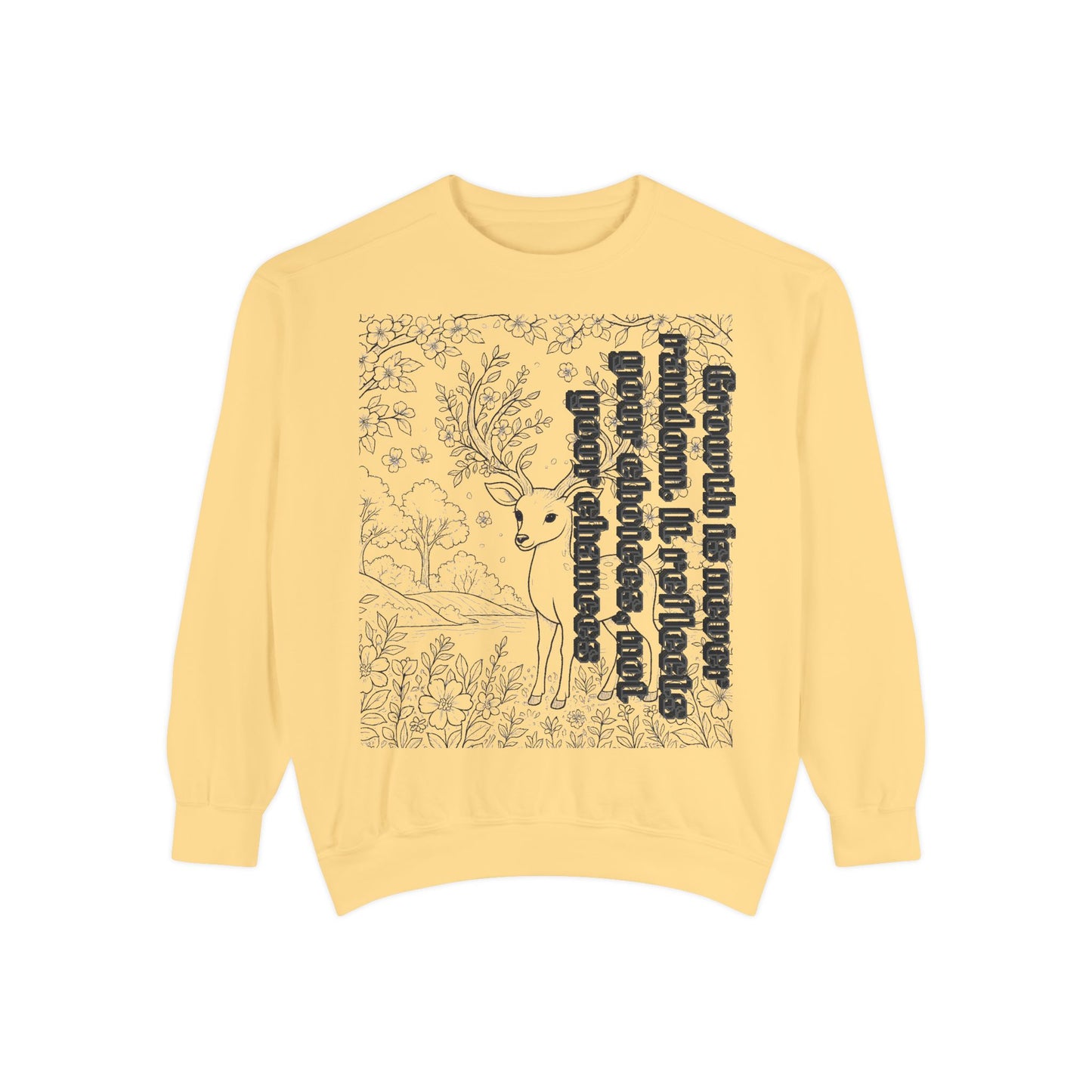 Whimsical Deer Sweatshirt | Cozy Casual Wear, Gift for Nature Lovers, Fall Fashion, Unique Artwork, Unisex Style