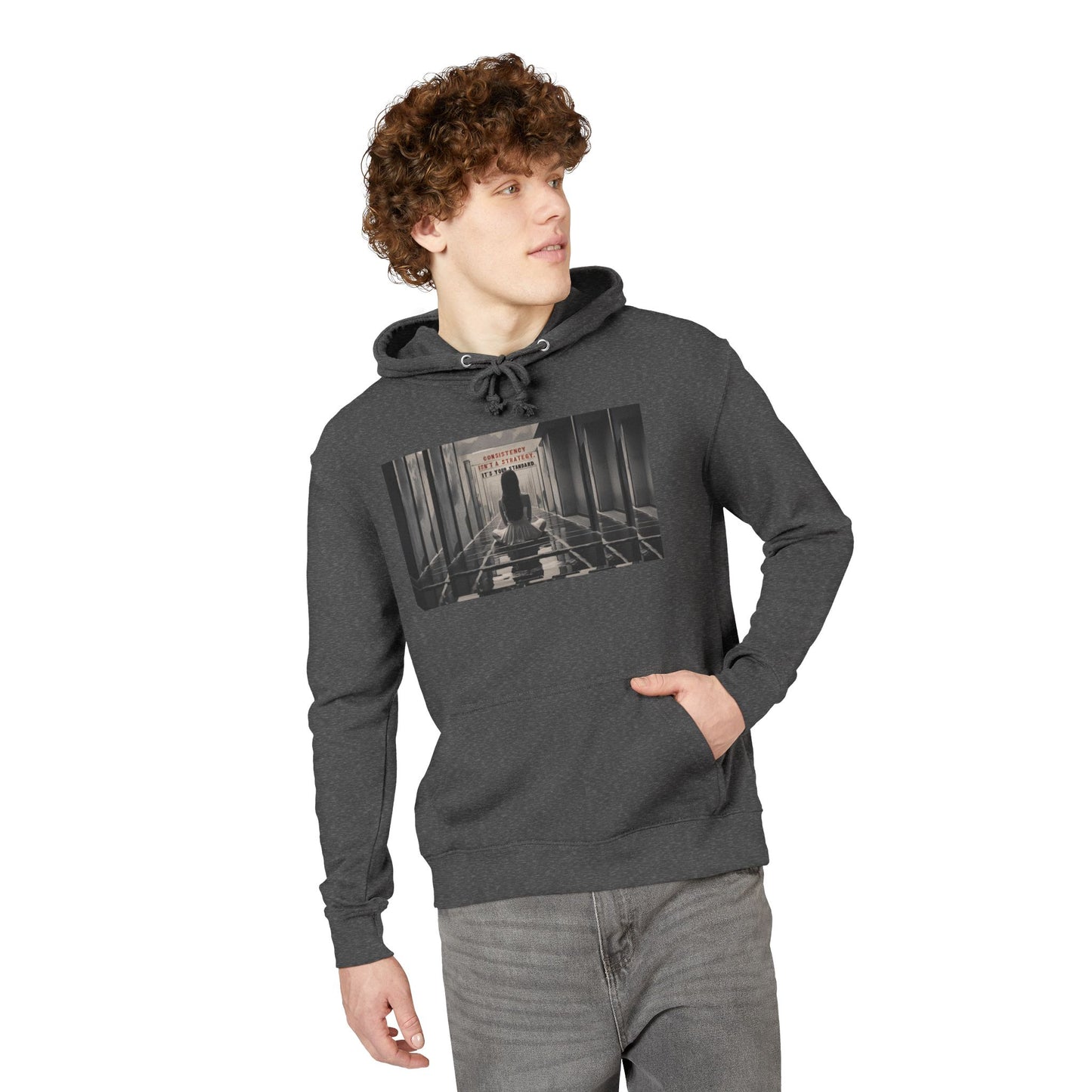 Chic Unisex French Terry Hoodie with Artistic Design, Cozy Streetwear, Ideal Gift for Art Lovers, Stylish Everyday Wear, Perfect for Autumn