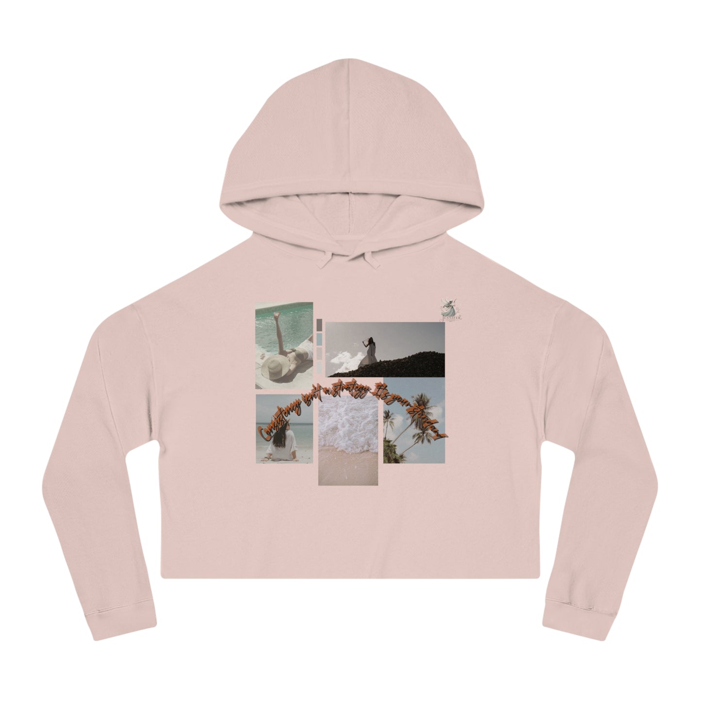 Stylish Cropped Hoodie, Casual Summer Fashion, Gift for Beach Lovers, Trendy Outfit, Women's Streetwear