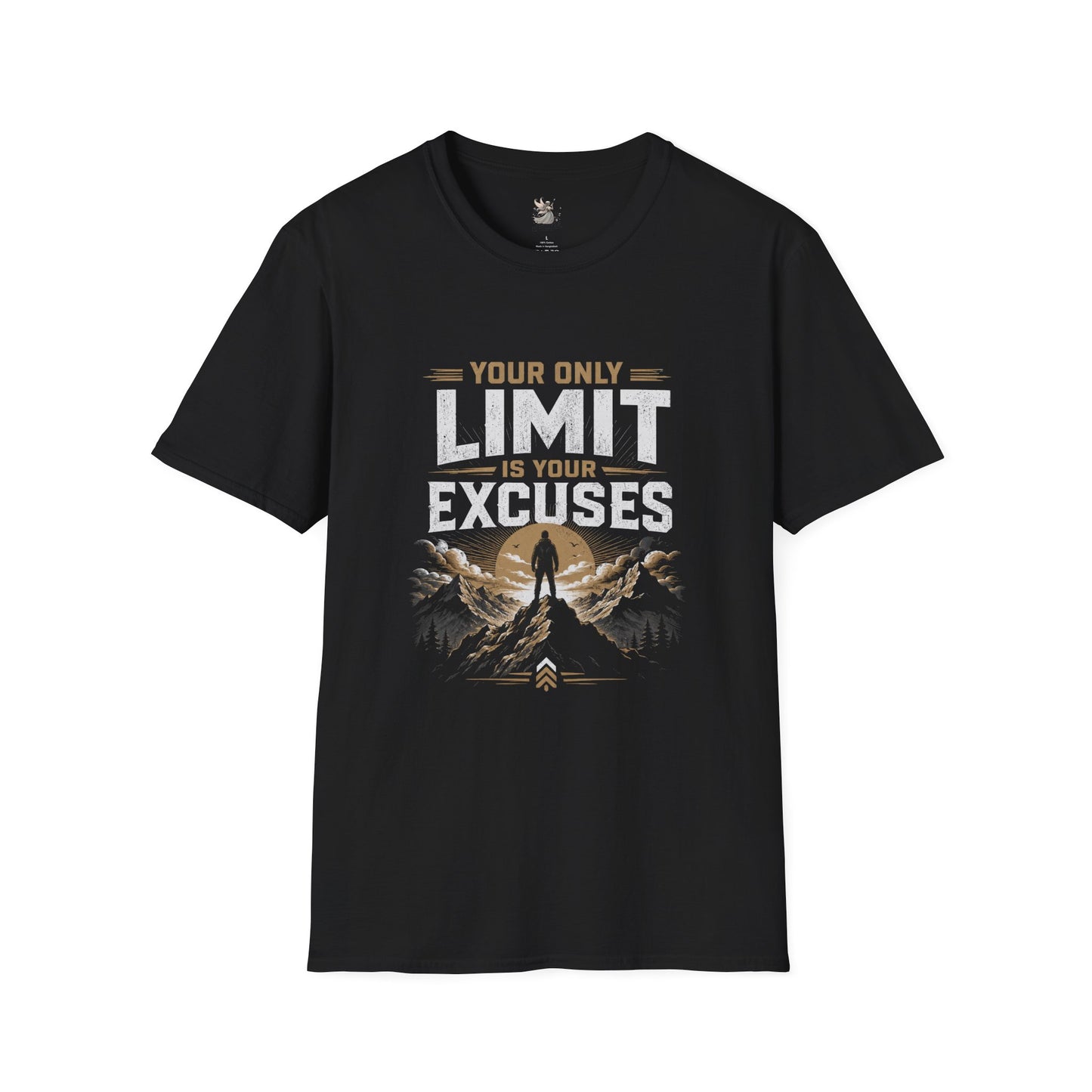 Your Only Limit Is Your Excuses T-Shirt | Motivational Quote Tee
