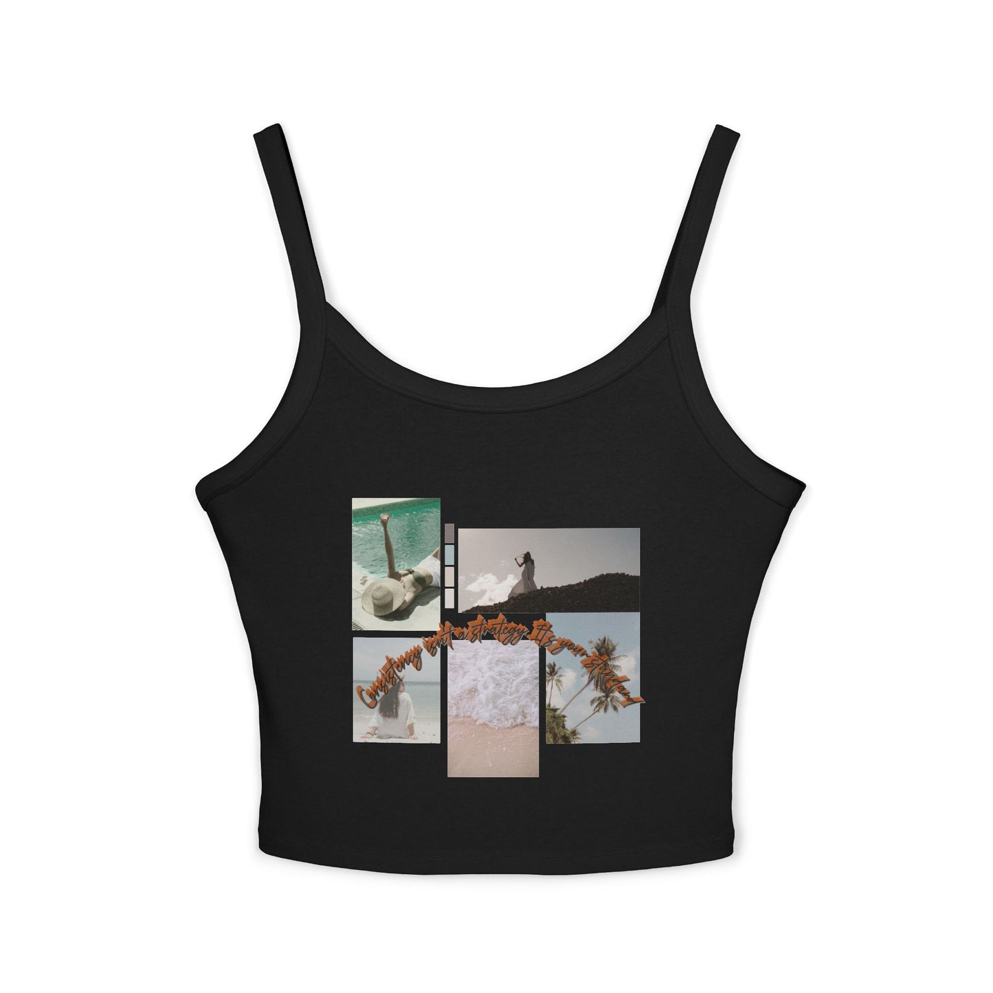 Chic Women's Spaghetti Strap Tank Top, Summer Essential, Vacation Wear, Beach Party, Casual Outfit, Stylish Layering Top