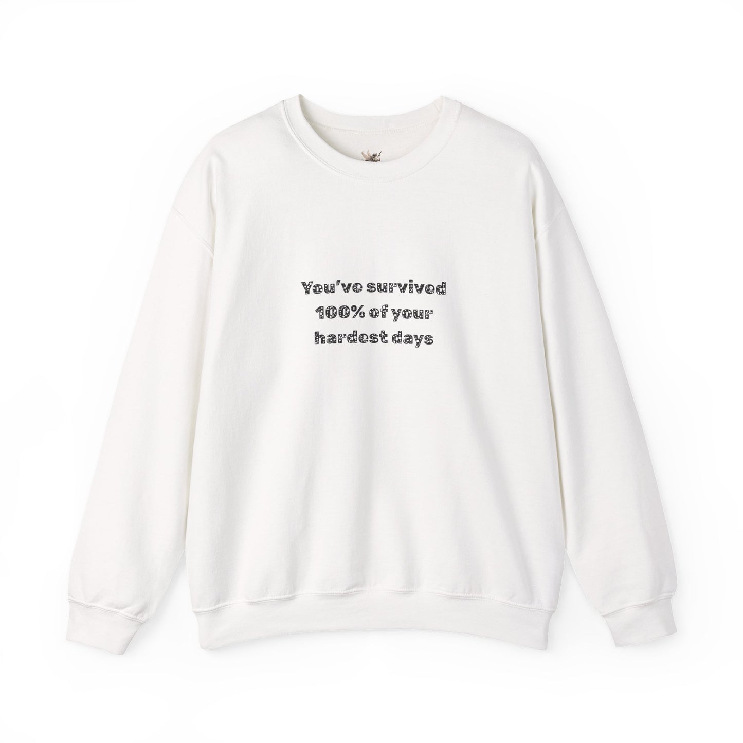 Minimalist Chest Quote Sweatshirt | Subtle Typographic Design