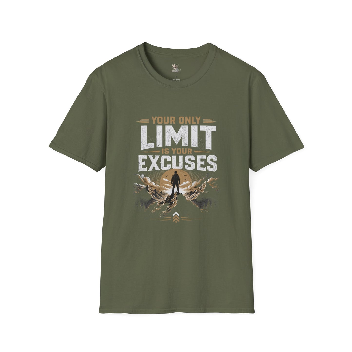 Your Only Limit Is Your Excuses T-Shirt | Motivational Quote Tee