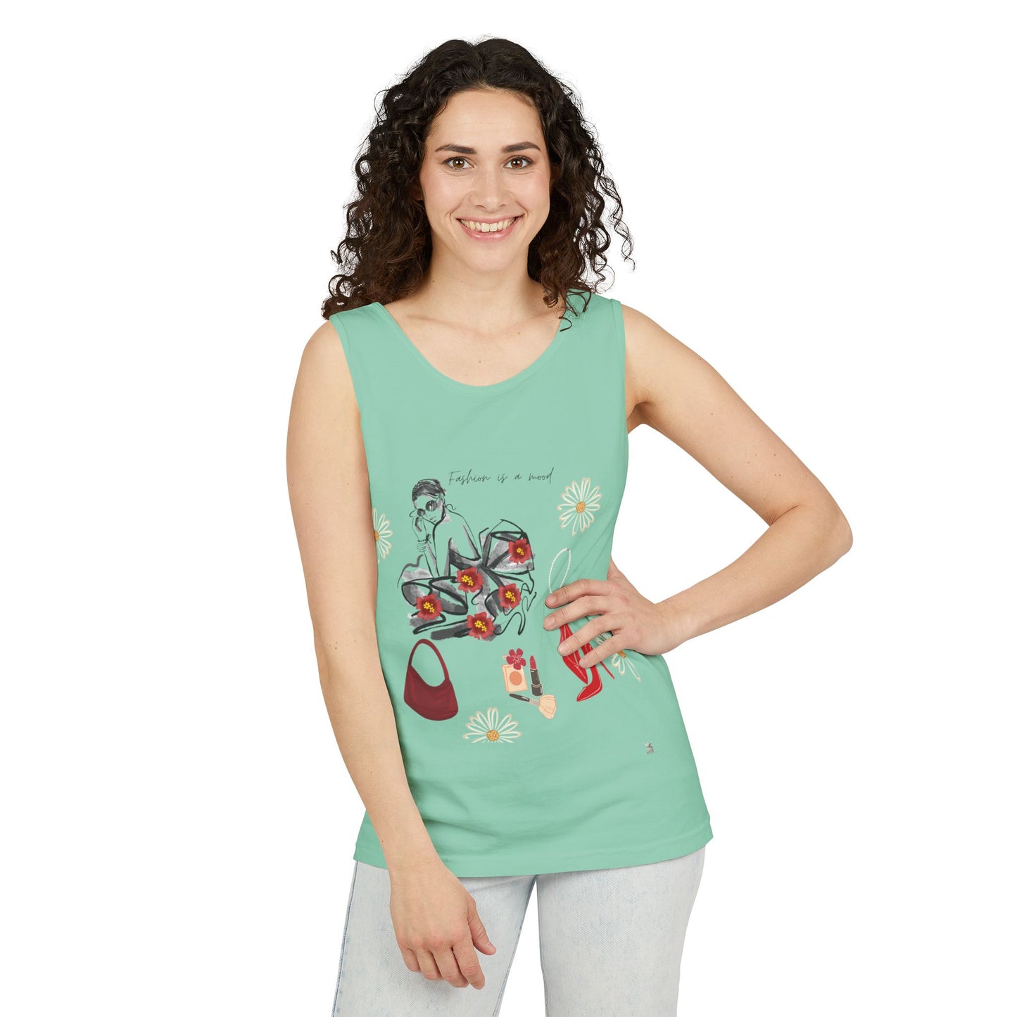 Stylish Fashionista Tank Top, trendsetter tank, summer apparel, gift for fashion lovers, casual chic top, vibrant summer style