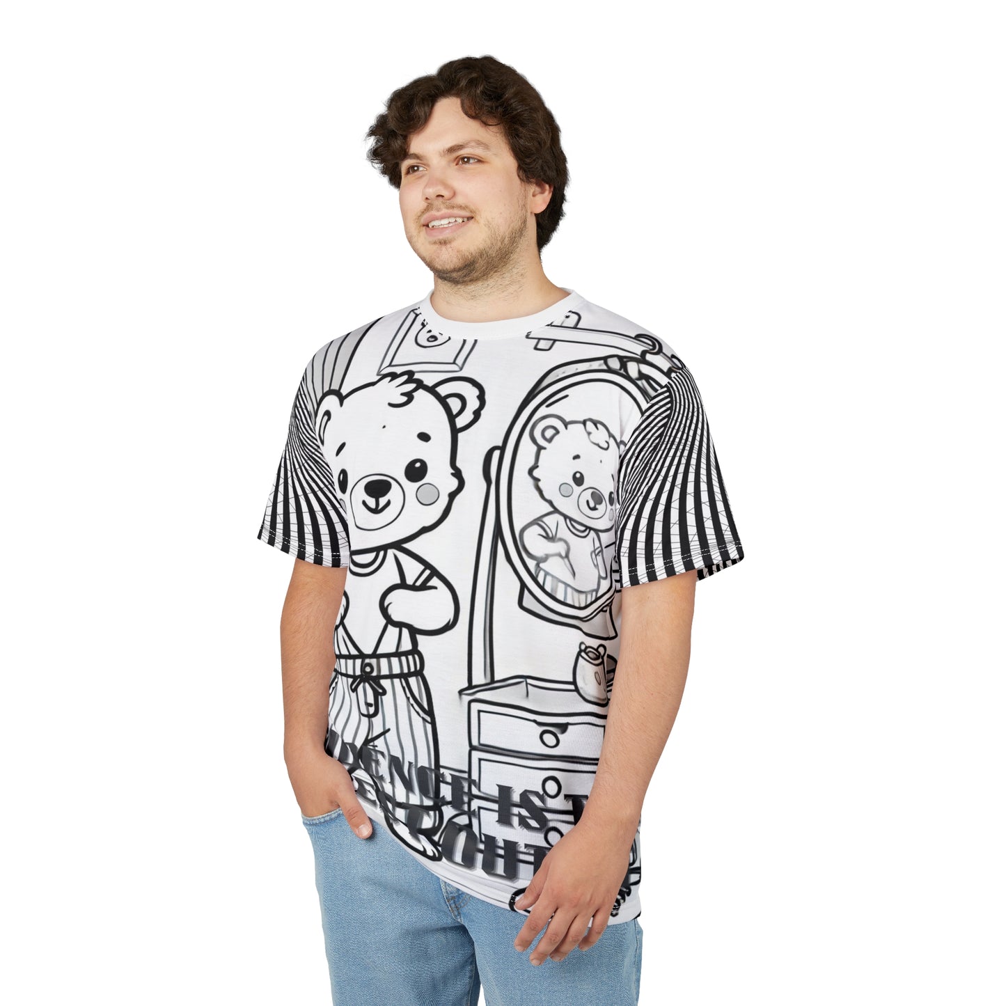 Cute Bear Confidence Tee, Unisex T-Shirt, Graphic Tee, Fun Fashion, Gift for Kids, Positive Vibes