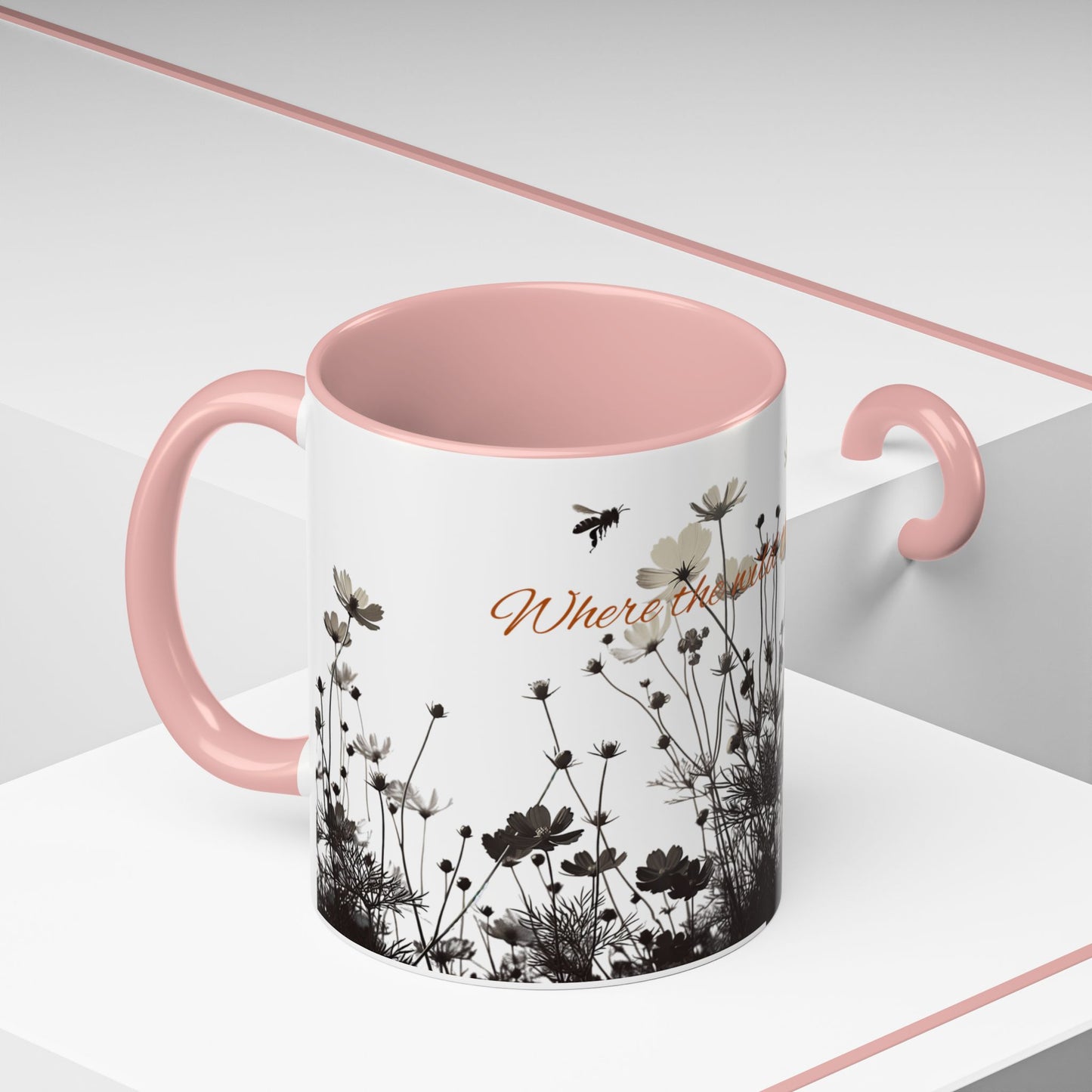 Floral Accent Coffee Mug