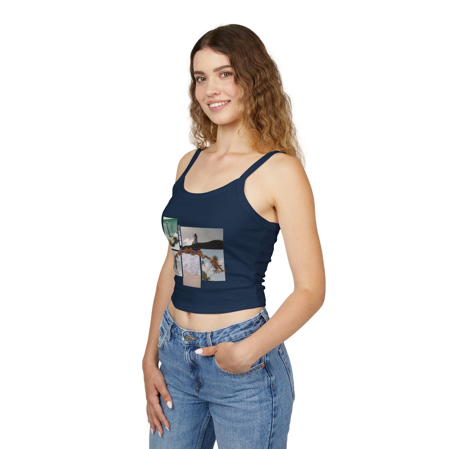 Chic Women's Spaghetti Strap Tank Top, Summer Essential, Vacation Wear, Beach Party, Casual Outfit, Stylish Layering Top