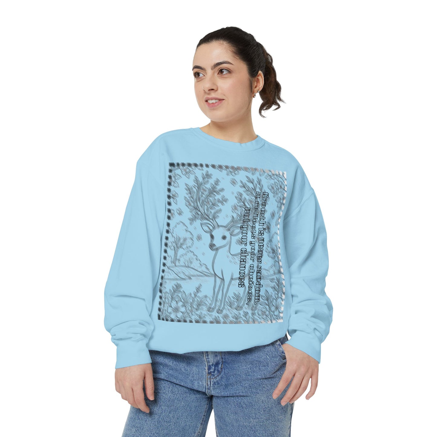 Stylish Unisex Sweatshirt with Deer Design, Cozy Autumn Loungewear, Gift for Him/Her, Perfect for Holidays, Nature Lovers
