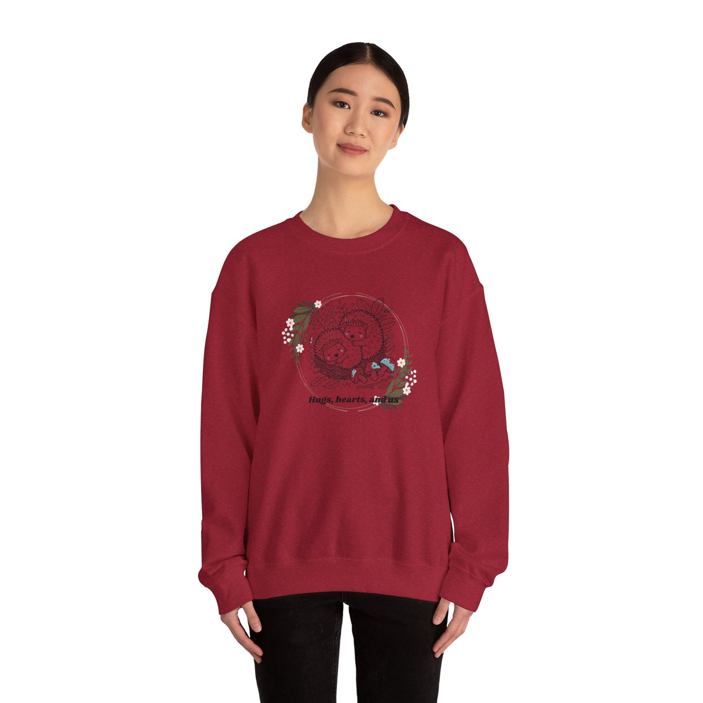 Hedgehog Sweatshirt - Valentine's Day Love Illustration