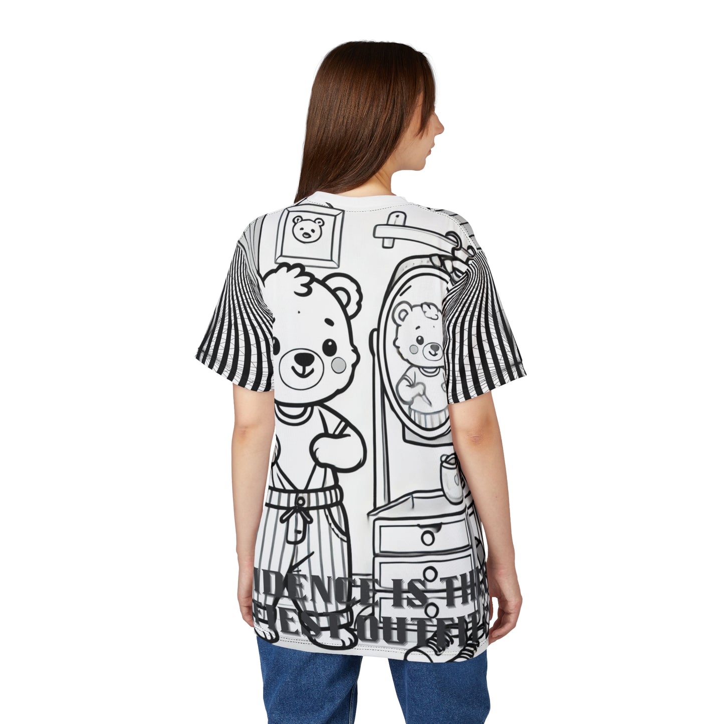 Cute Bear Confidence Tee, Unisex T-Shirt, Graphic Tee, Fun Fashion, Gift for Kids, Positive Vibes