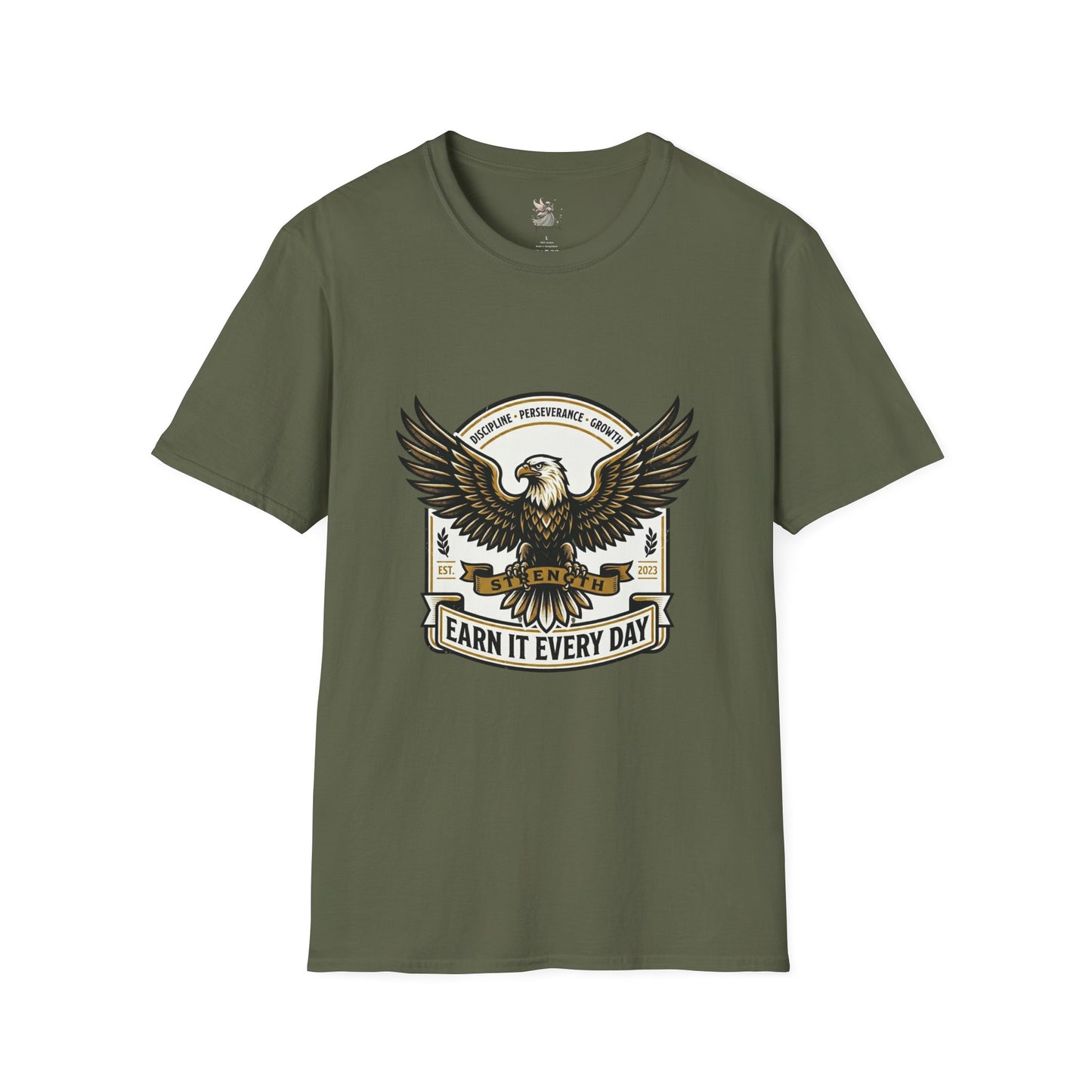 Eagle Emblem Earn It Every Day T-Shirt | Wisdom, Discipline, Perseverance