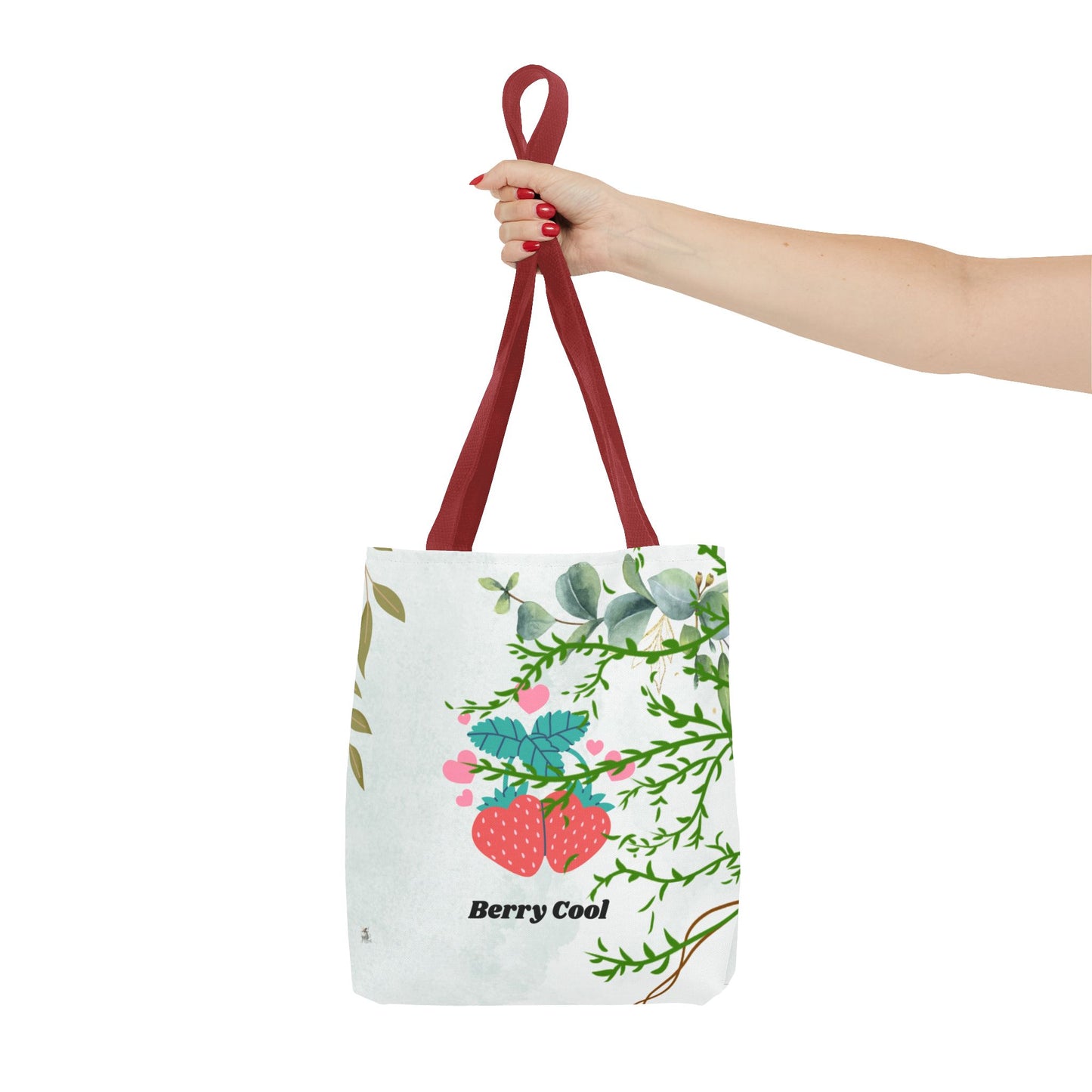 Berry Cool Tote Bag, Spring Fashion Accessory, Eco-Friendly Shopping Bag, Gift for Her, Floral Tote