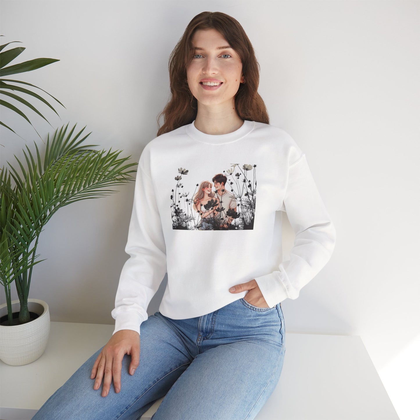 Romantic Couple Sweatshirt - Love Gift, Cozy Apparel, Valentine's Day, Anniversary Gift, Cute Couple Outfits