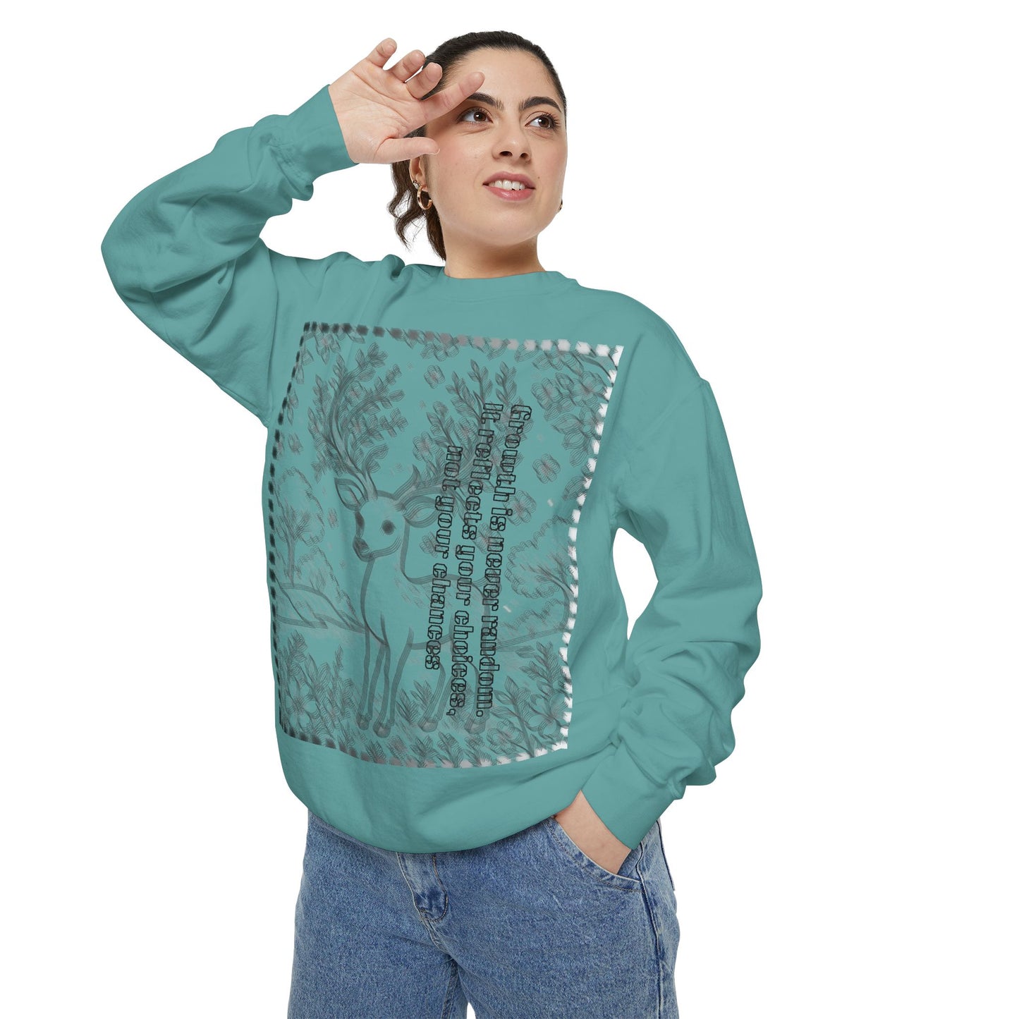 Stylish Unisex Sweatshirt with Deer Design, Cozy Autumn Loungewear, Gift for Him/Her, Perfect for Holidays, Nature Lovers