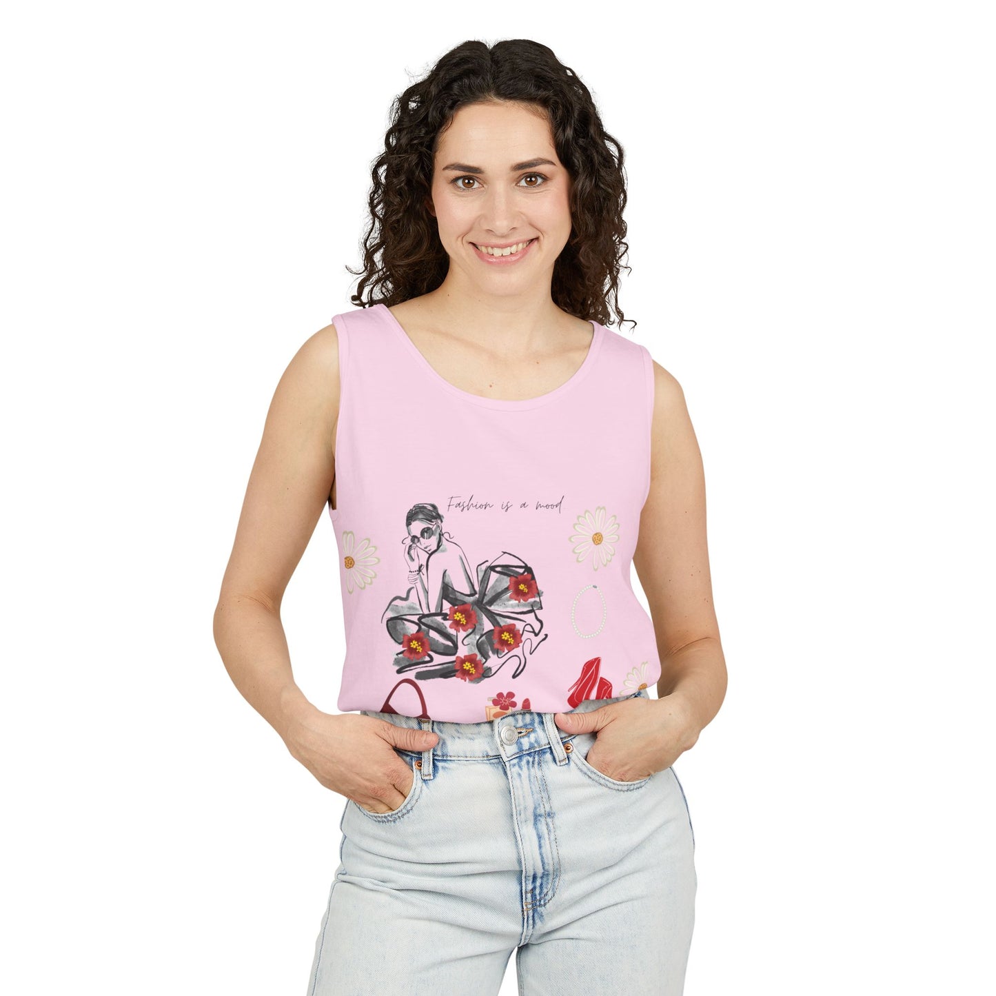 Stylish Fashionista Tank Top, trendsetter tank, summer apparel, gift for fashion lovers, casual chic top, vibrant summer style