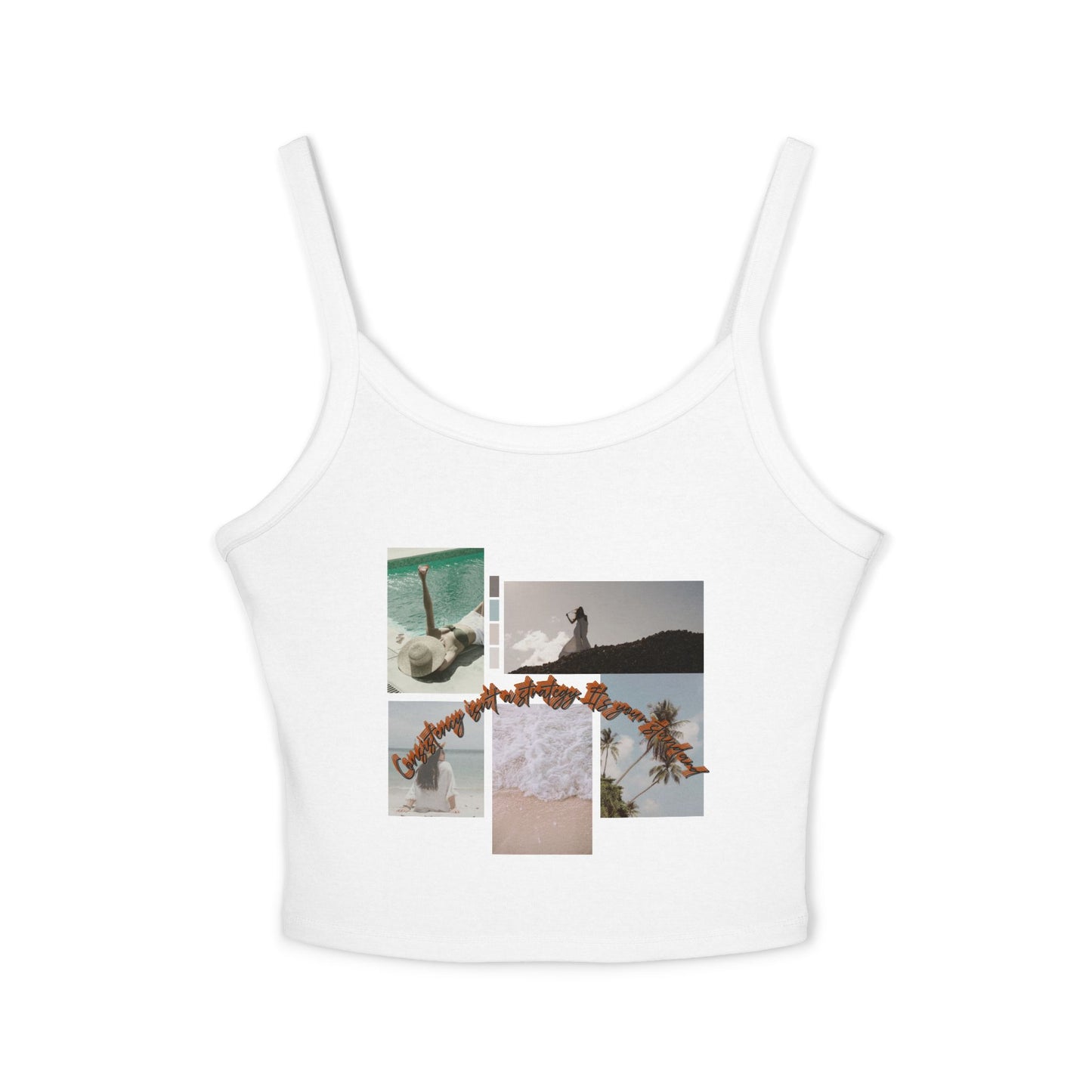 Chic Women's Spaghetti Strap Tank Top, Summer Essential, Vacation Wear, Beach Party, Casual Outfit, Stylish Layering Top