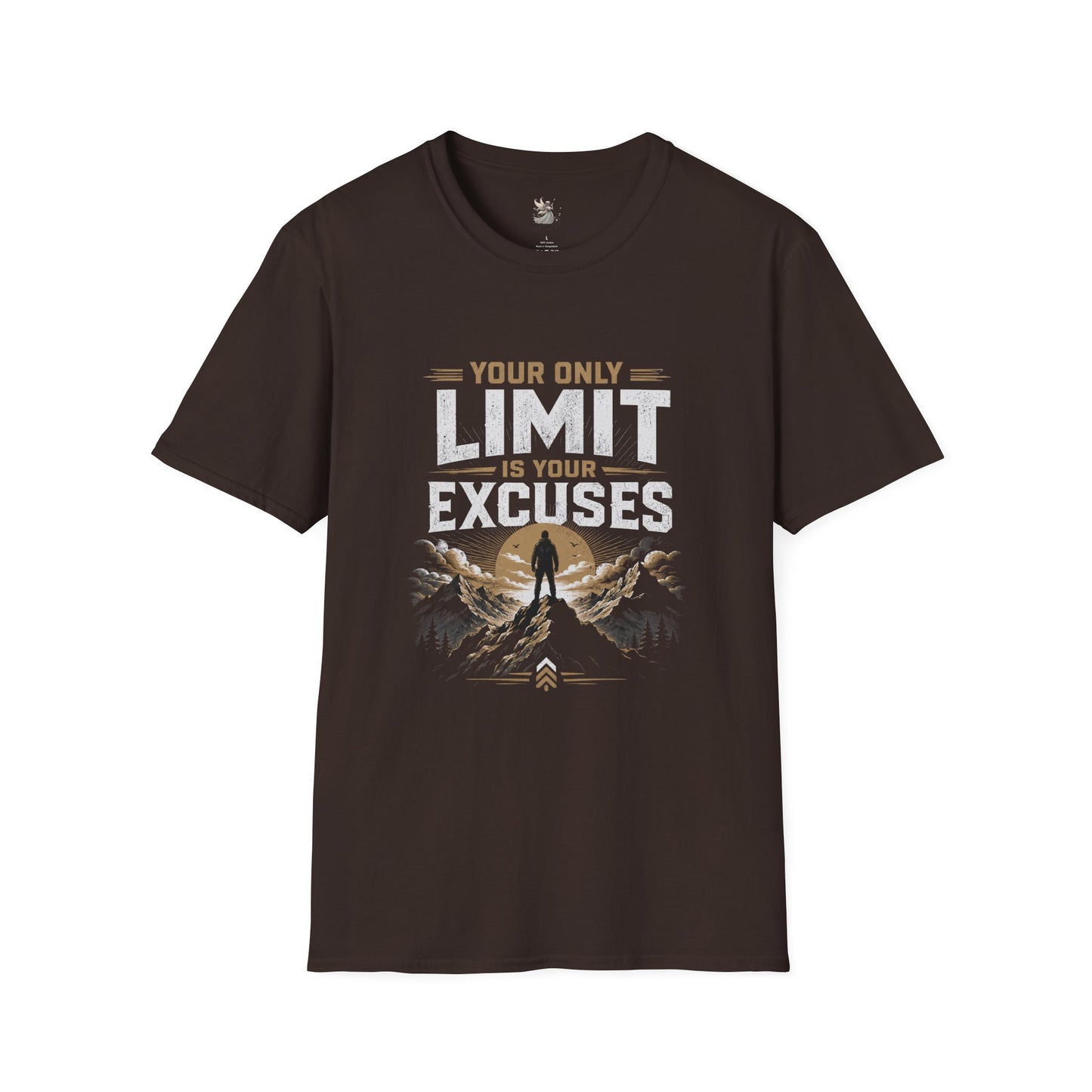 Your Only Limit Is Your Excuses T-Shirt | Motivational Quote Tee