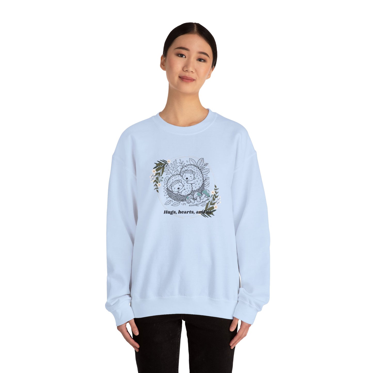 Hedgehog Sweatshirt - Valentine's Day Love Illustration